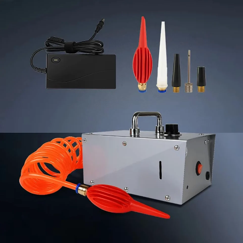 Bomba de Inflado Eléctrica para Bolsas de Aire, 60 W, Flujo de Aire Ajustable, Función de Parada Automática