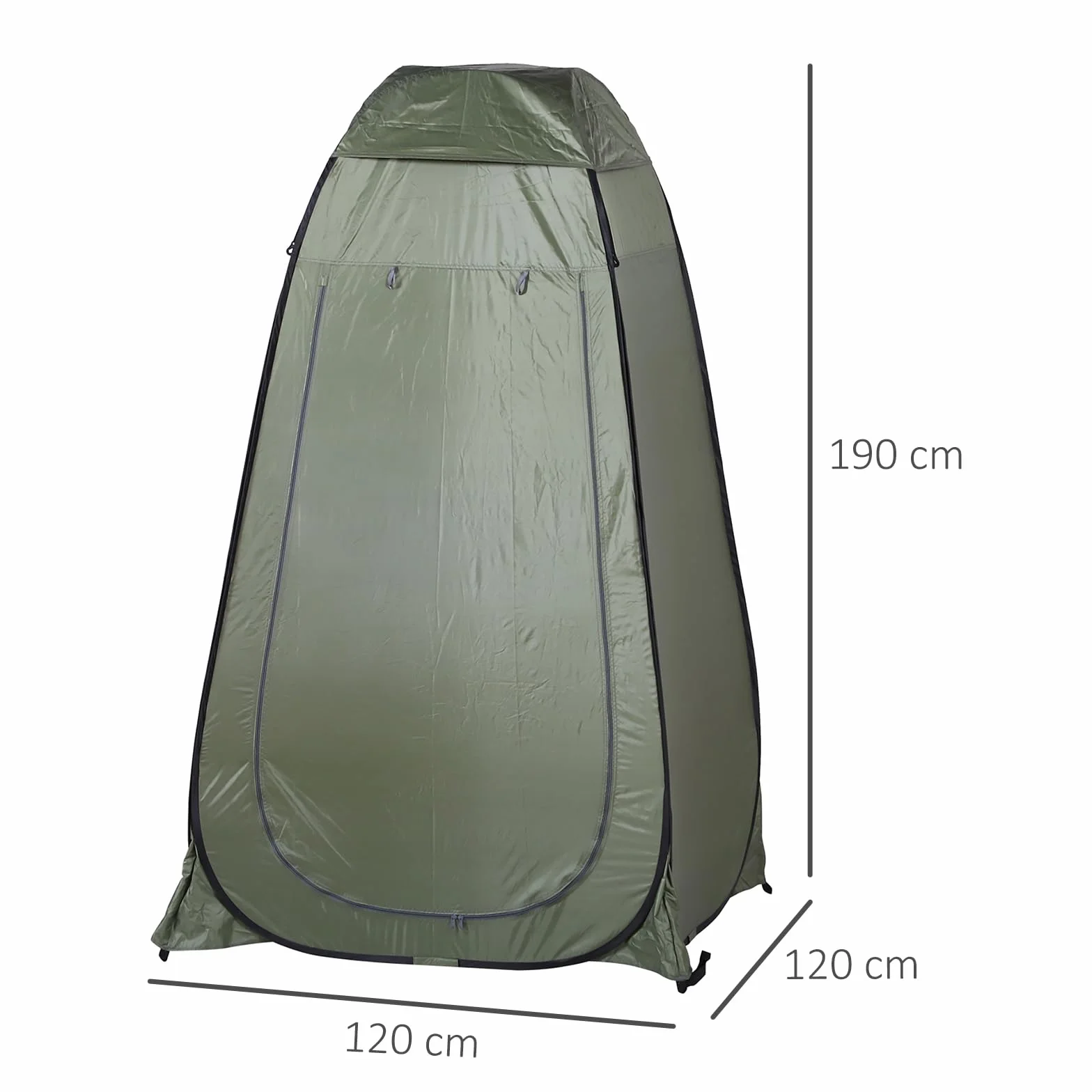 Outsunny Carpa Vestidor Plegable Portátil 120x120x190 cm con Funda