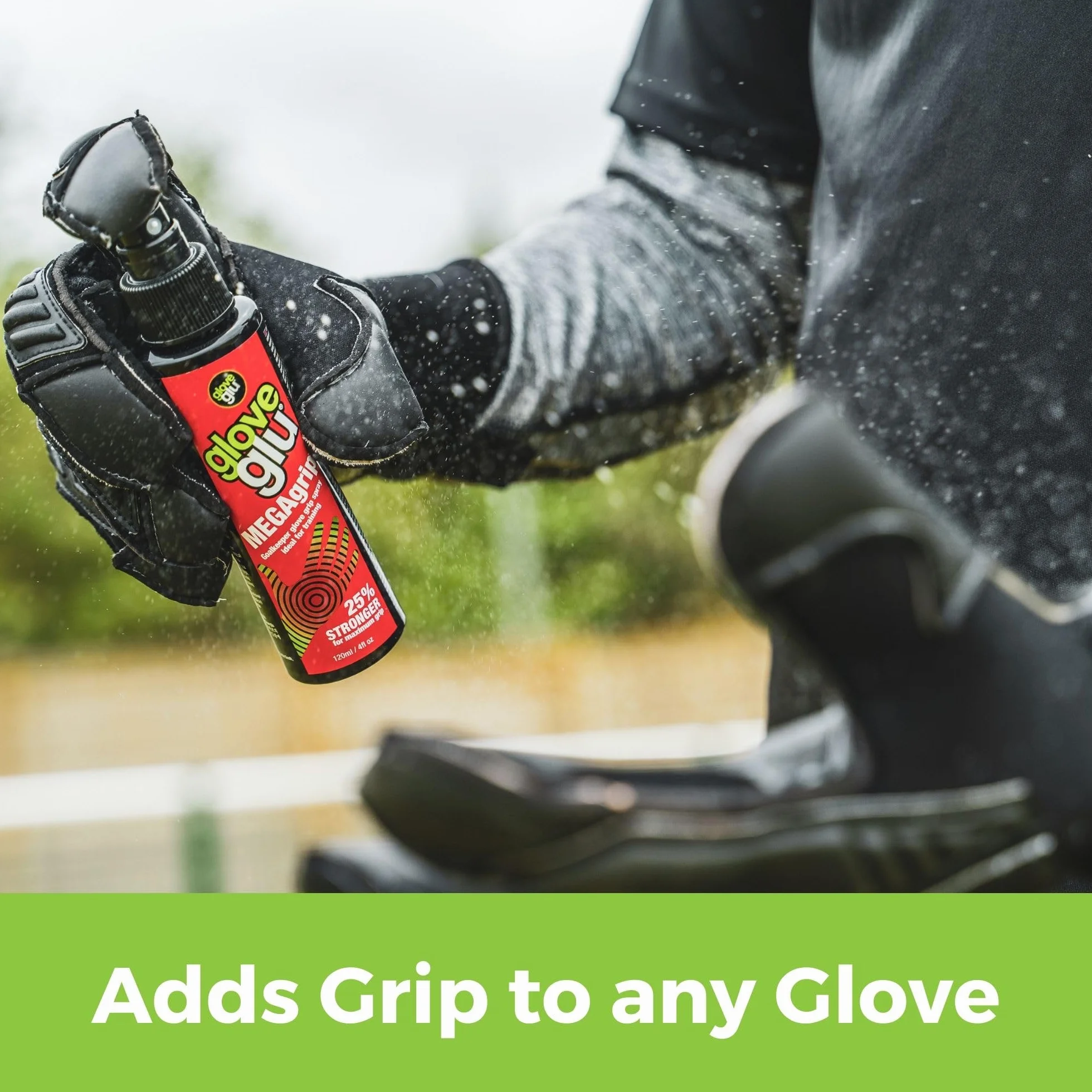 Gloveglu Mega + Aqua Bundle Bag Megagrip Aquagrip 120 ml Mejora el Agarre del Guante de Portero, Negro
