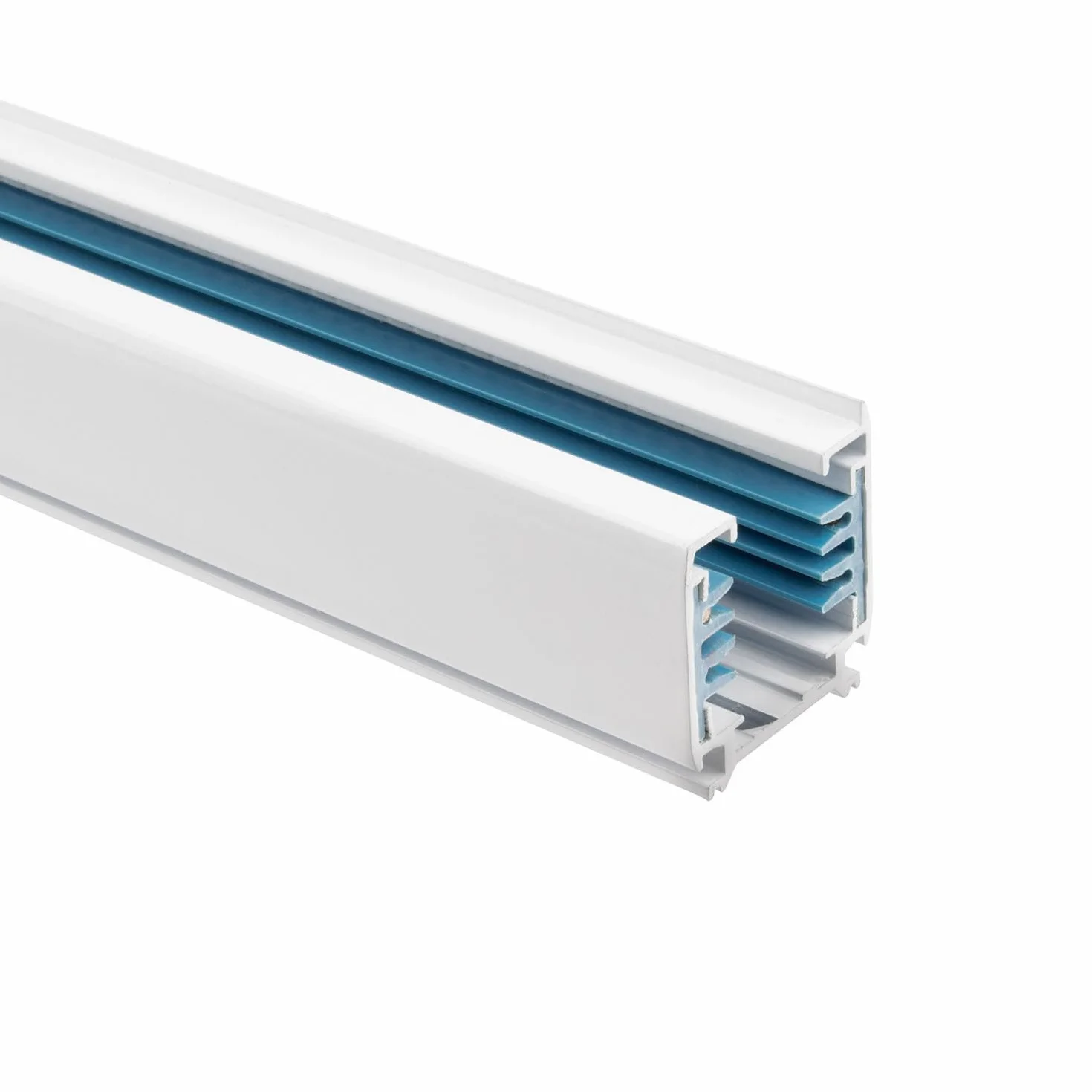 LEDKIA LIGHTING Carril Trifásico Aluminio 2 Metros Blanco para Focos LED