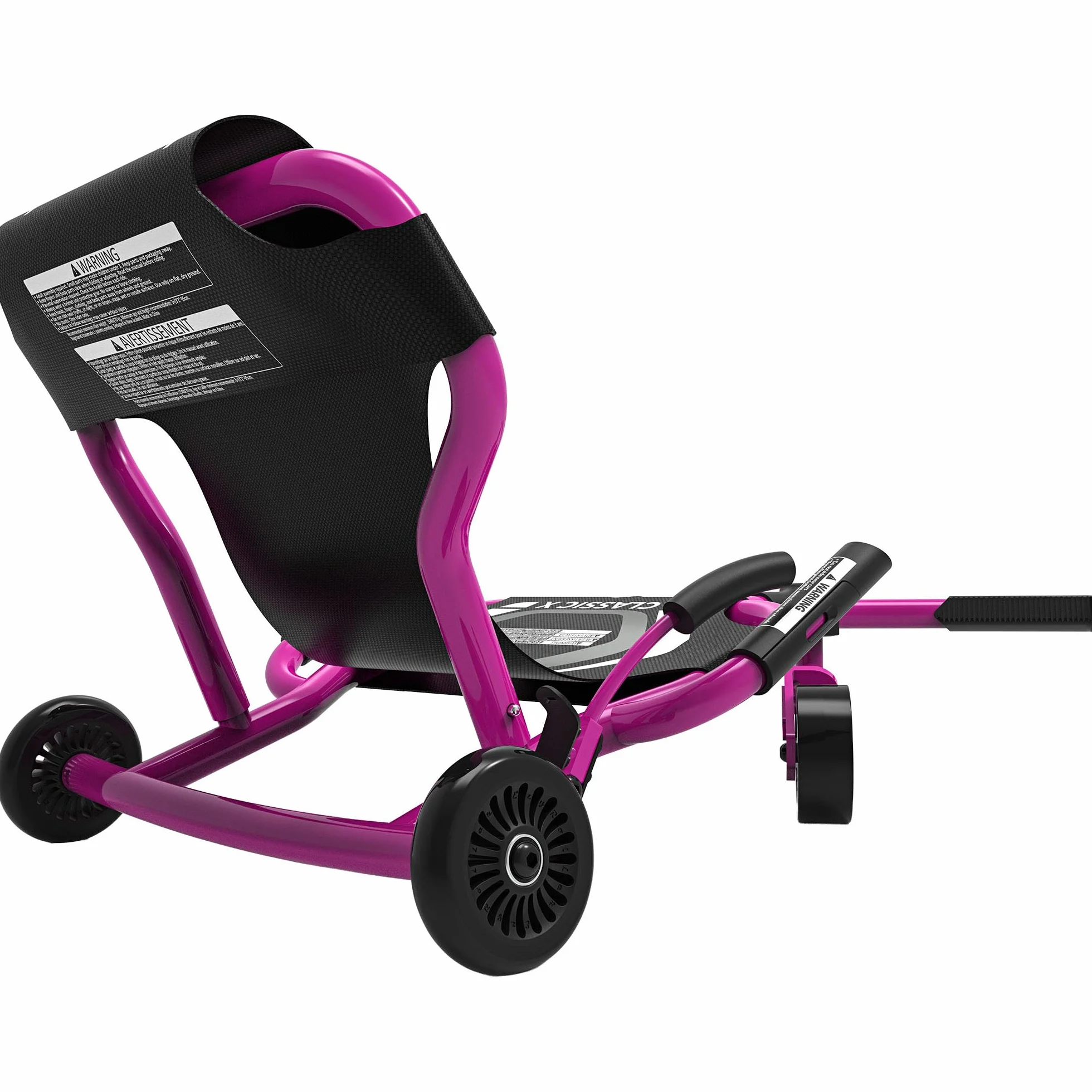 EzyRoller Classic X Kids Go Kart Drift Trike para niños 4-14 años 70 kg Triciclo Gokart rosa