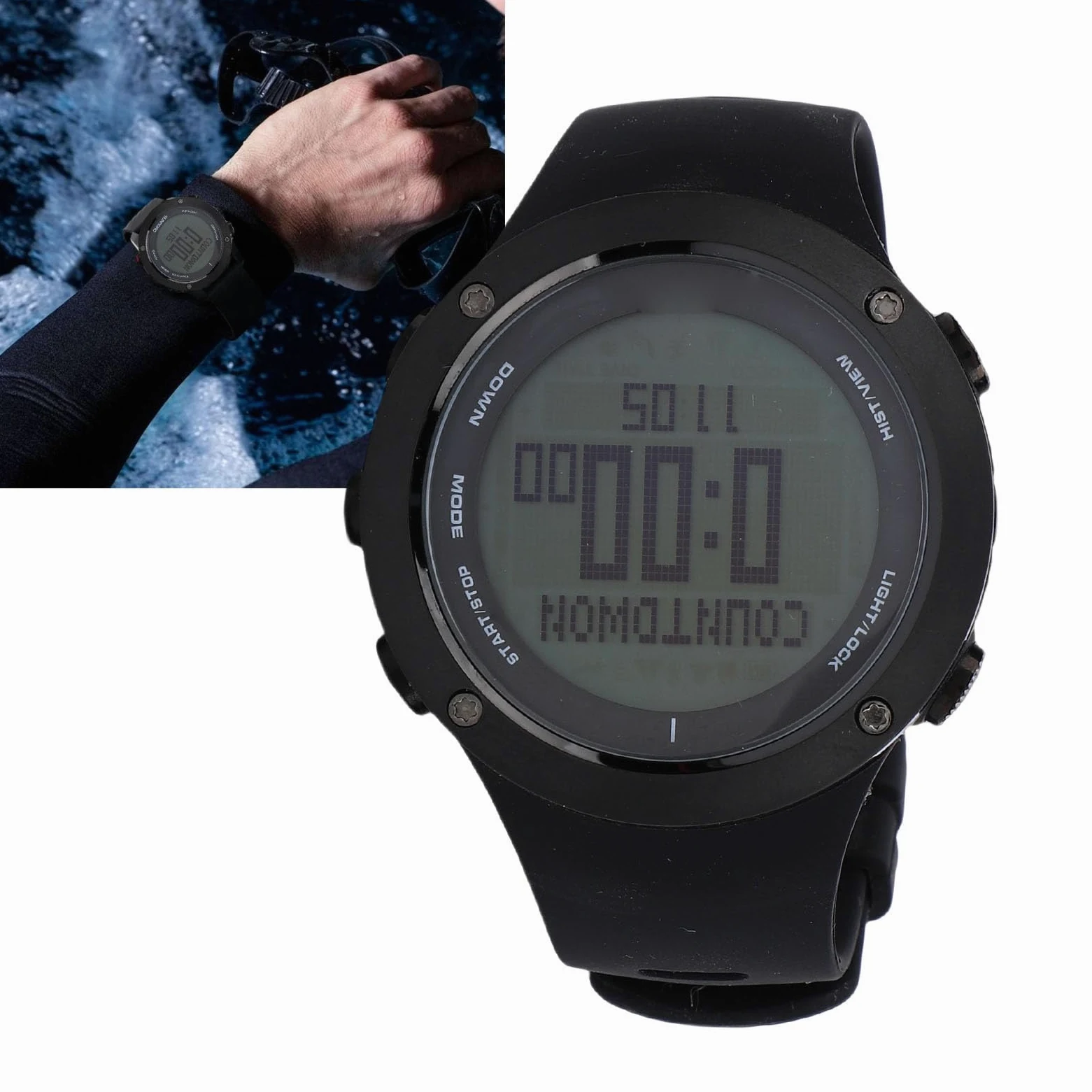 Reloj de Buceo Inteligente Profesional, con Sensor de Profundidad y Barómetro, Reloj de Pulsera para Natación y Senderismo, Notificaciones Inteligentes
