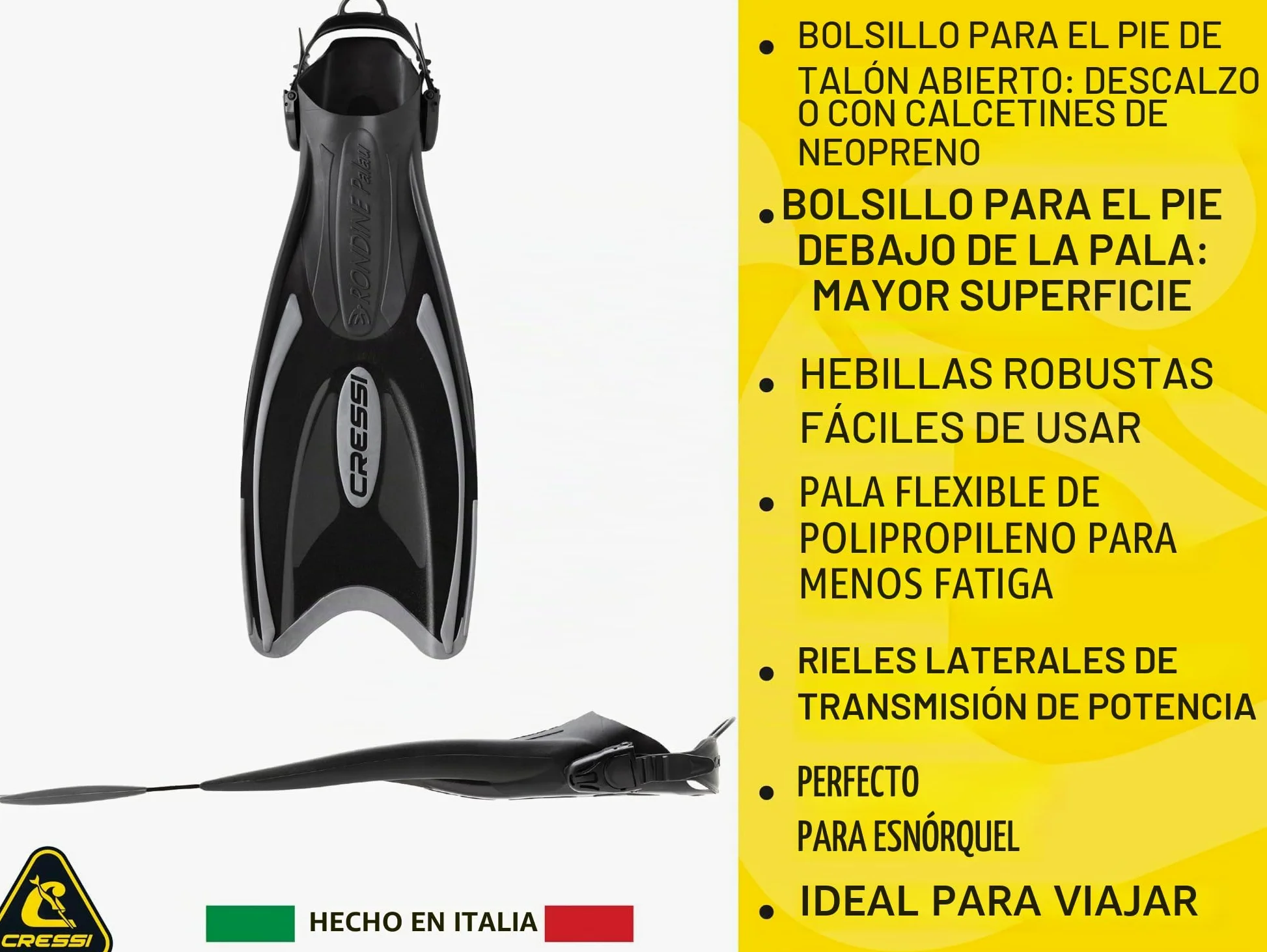 Cressi Palau Aletas, Unisex Adulto