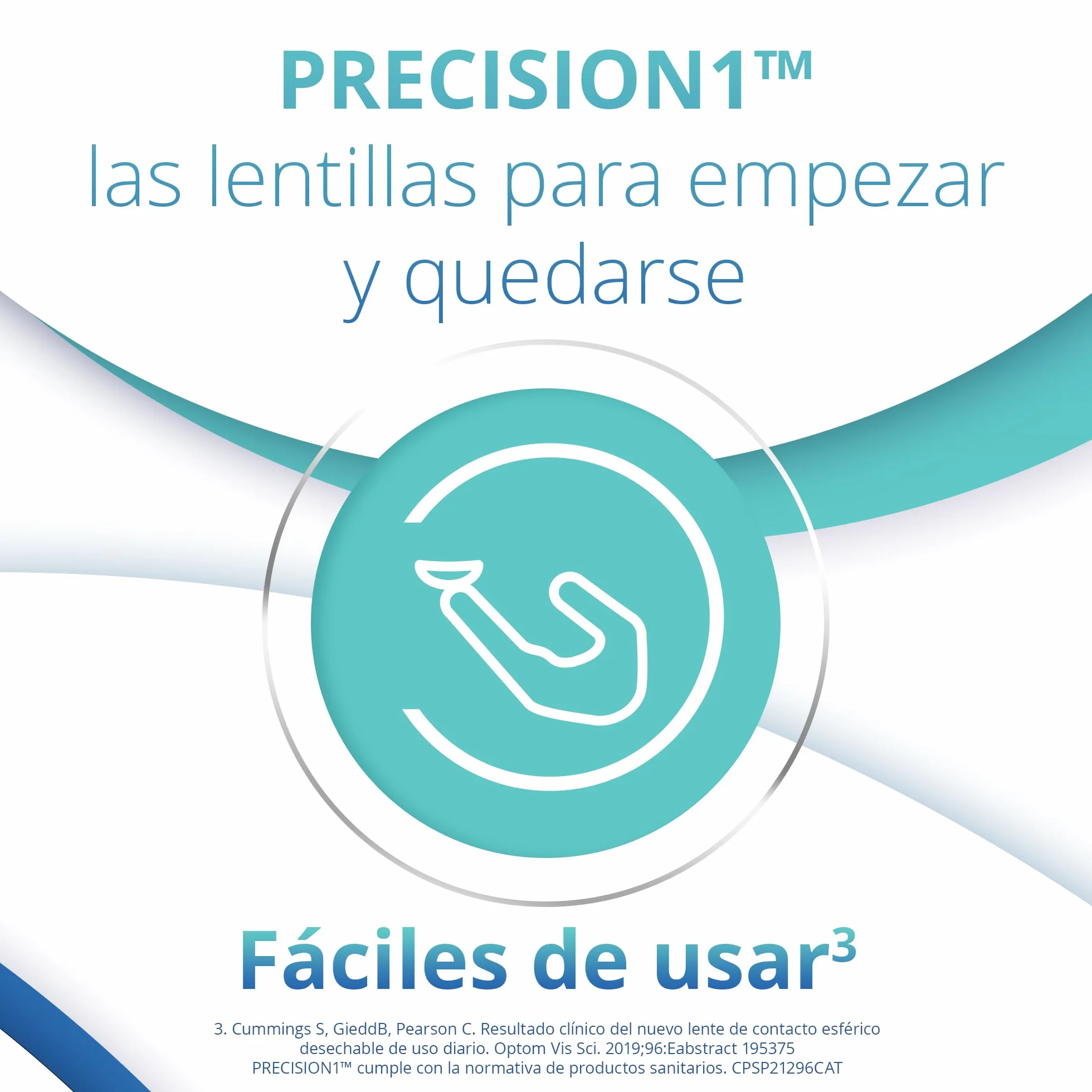 PRECISION1 Lentes de contacto reemplazo diario Pack 30 R 8.3 mm D 14.2 mm -3.00 Diopt
