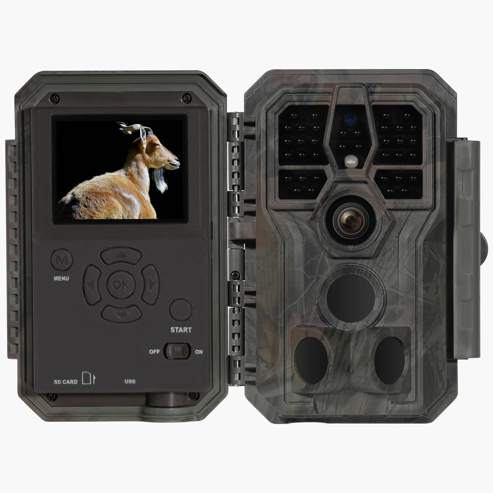 GardePro A5 Câmara de Caça 64MP 1296P H.264 Vidéo, Camara Fototrampeo con Alcance de Visión Nocturna de 30m y 0,1s Tiempo de Activación, LED IR de 940 NM No-Glow, IP66