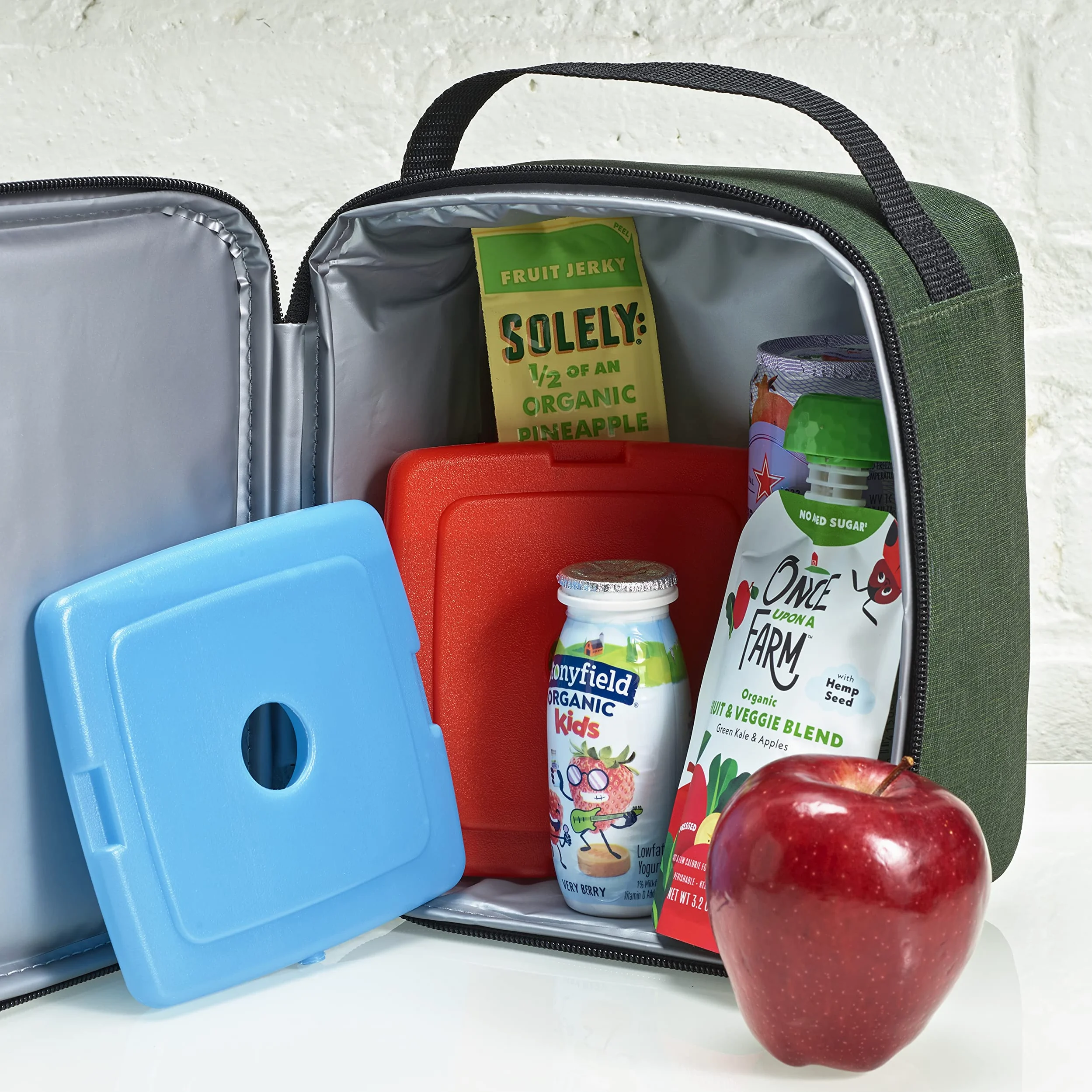 Fit & Fresh Cool Coolers - Paquetes de Hielo Reutilizables Delgados para loncheras, Bolsas de Almuerzo y enfriadores, Juego de 8, Multicolor