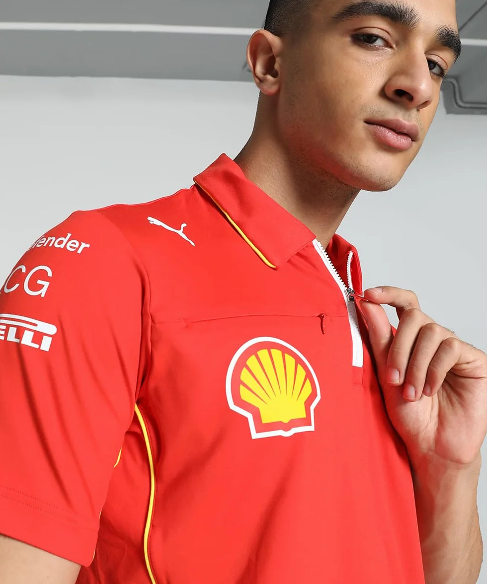 Polo del Equipo Profesional Scuderia Ferrari 2024 para Hombre - Rojo