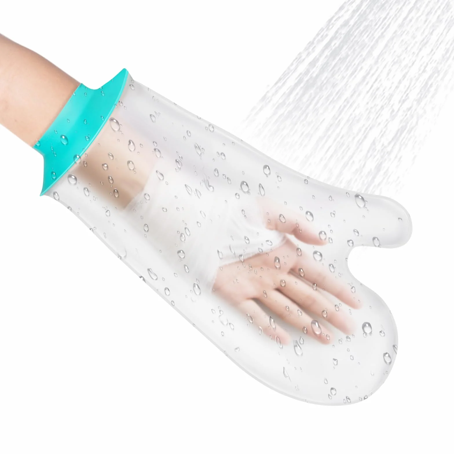 Protector Escayola Brazo Adulto Funda Impermeable Silicona Ducha Bolsa Hermetica Cubrir Vendajes Yeso Heridas Palma