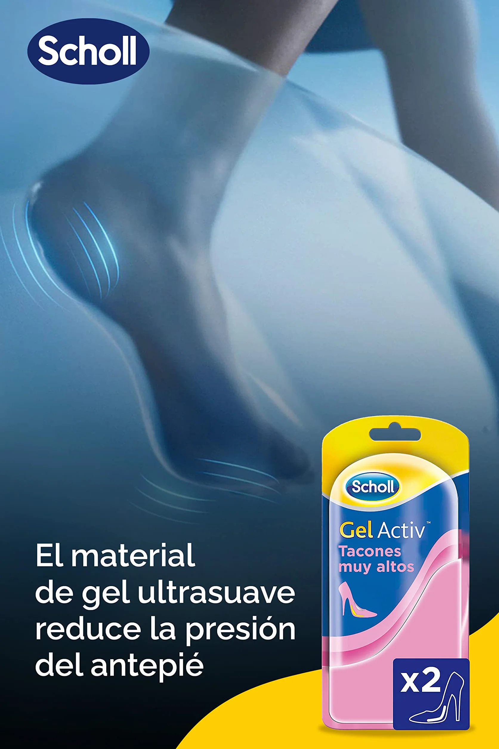 Scholl Plantillas Gel Activ para Zapatos de Tacón Alto, 2 Unidades