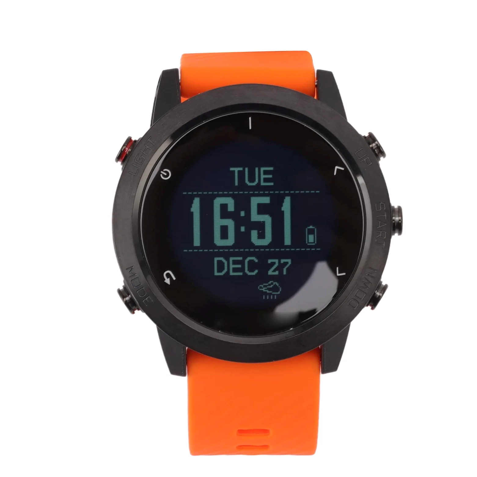 LEYT Reloj de Ordenador de Buceo, Pantalla Clara, Ubicación de Brújula Digital, Reloj Inteligente Resistente Al Agua, Seguimiento de Nuestra Ruta para Montañismo (Naranja)