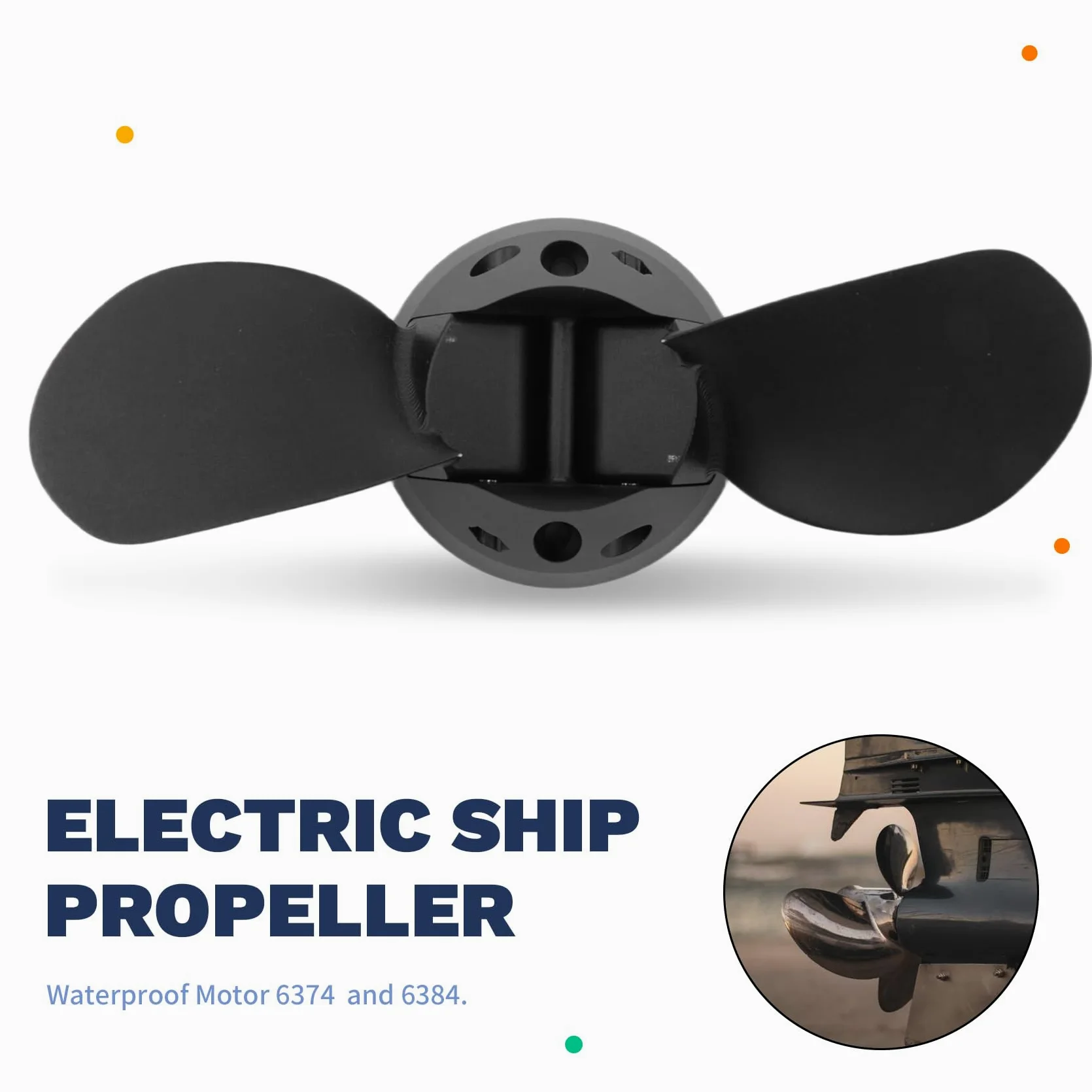 Hélice Plegable de 2 Palas de 4,8 Pulgadas, Hélices para, Motor Eléctrico, Hélice Fueraborda para, Efoil Surfing