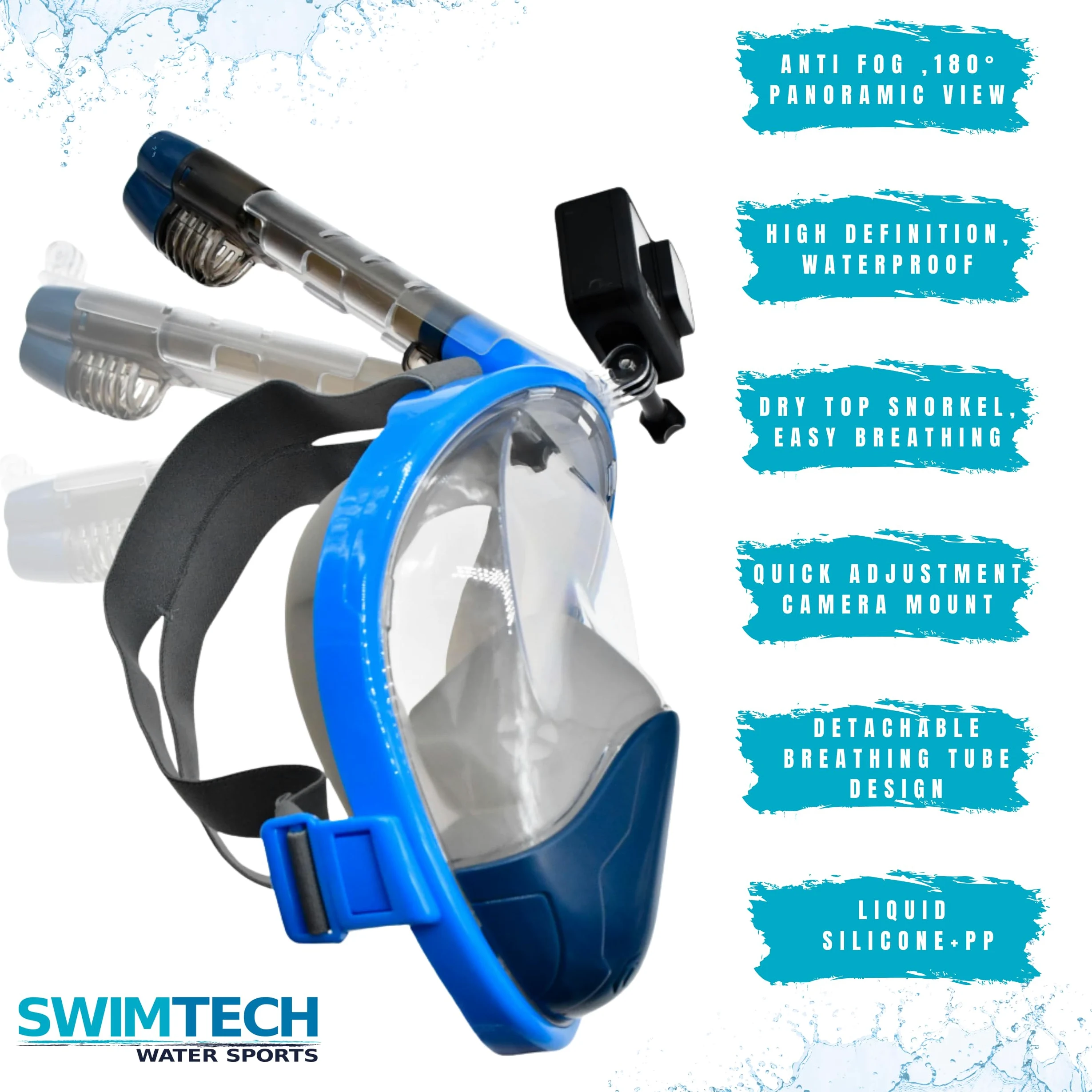 SwimTech Buceo y Snorkel de Gafas de bucear Marca Unisex Infantil