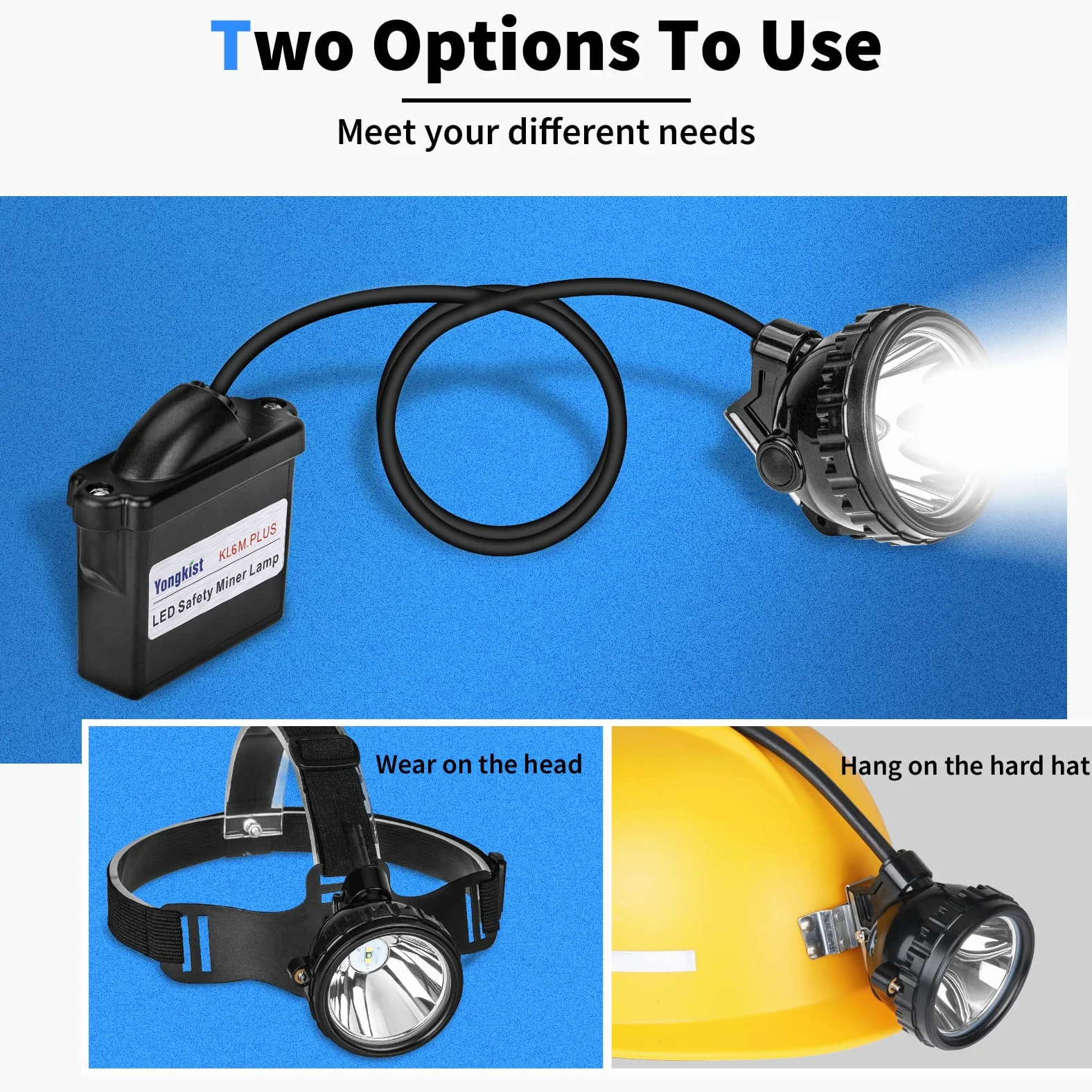 Safety Mining Light - Linterna frontal profesional recargable para minería, 1+6 LED superbrillante, a prueba de explosiones, impermeable, para mineros de carbón, caza de mapaches, camping, senderismo