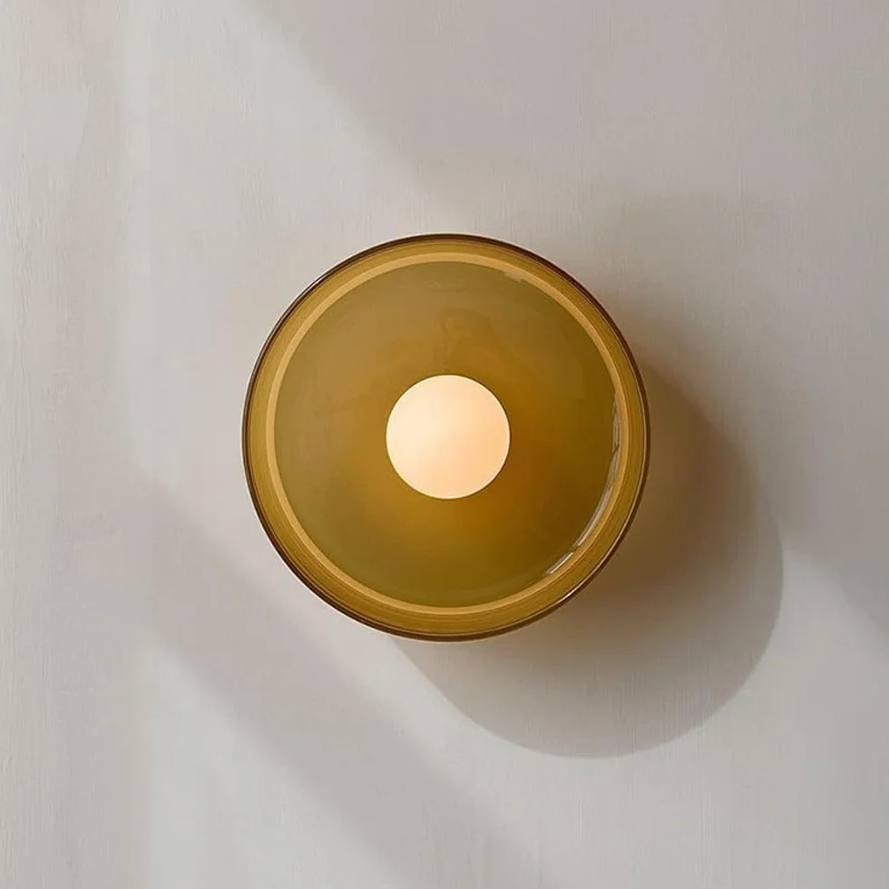 Lámpara de techo de vidrio verde naranja para pasillo cocina baño porche