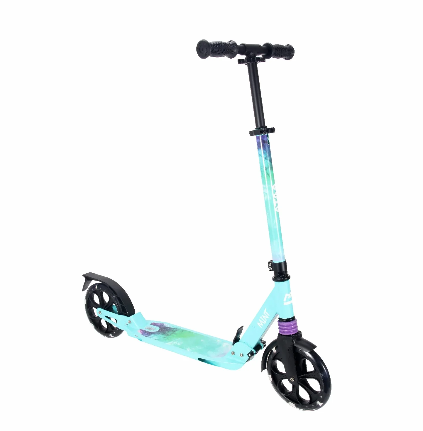 Patinete Urbano Plegable con Ruedas 200 mm Doble Suspension Manillar Ajustable