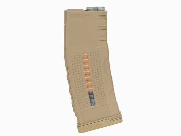 Battle Axe Pack 2 cargadores Mid-Cap Airsoft Tipo M4 M16 HK416 AR15 130 BBS Tan