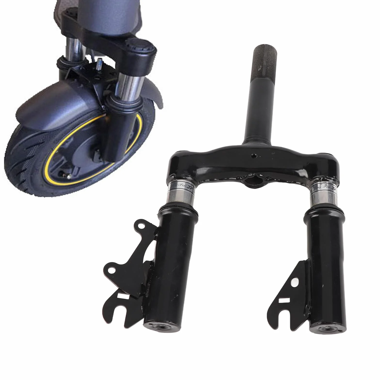 Horquilla de Suspensión Delantera para Patinete Eléctrico de Acero, 10-12 Pulgadas