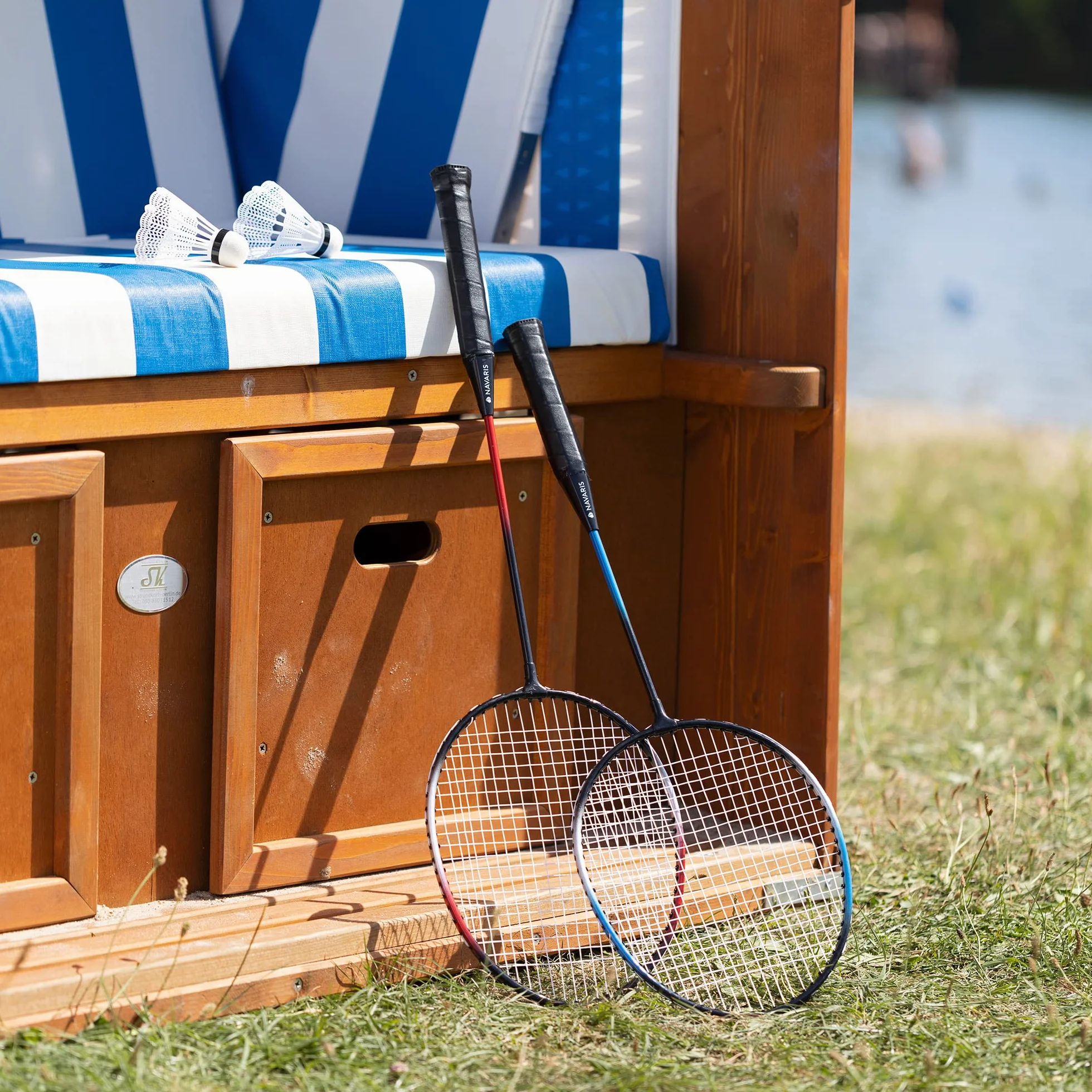Set de Bádminton Familiar - 4 Raquetas de Bádminton, 3 Pelotas y 1 Bolso Deportivo, Bádminton Set Ideal para Toda la Familia