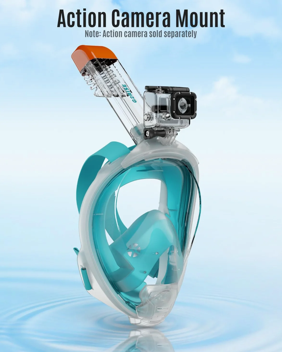 G2RISE Máscara de snorkel adulto (verde, XL)