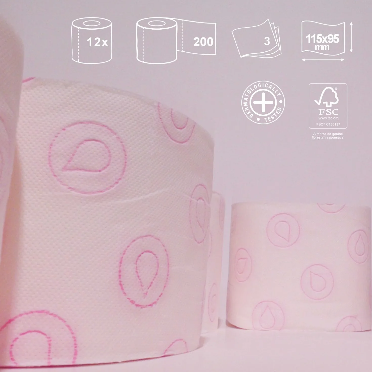 Renova Papel Higiénico Skin Care Plus Decorado Perfumado 12 Rollos