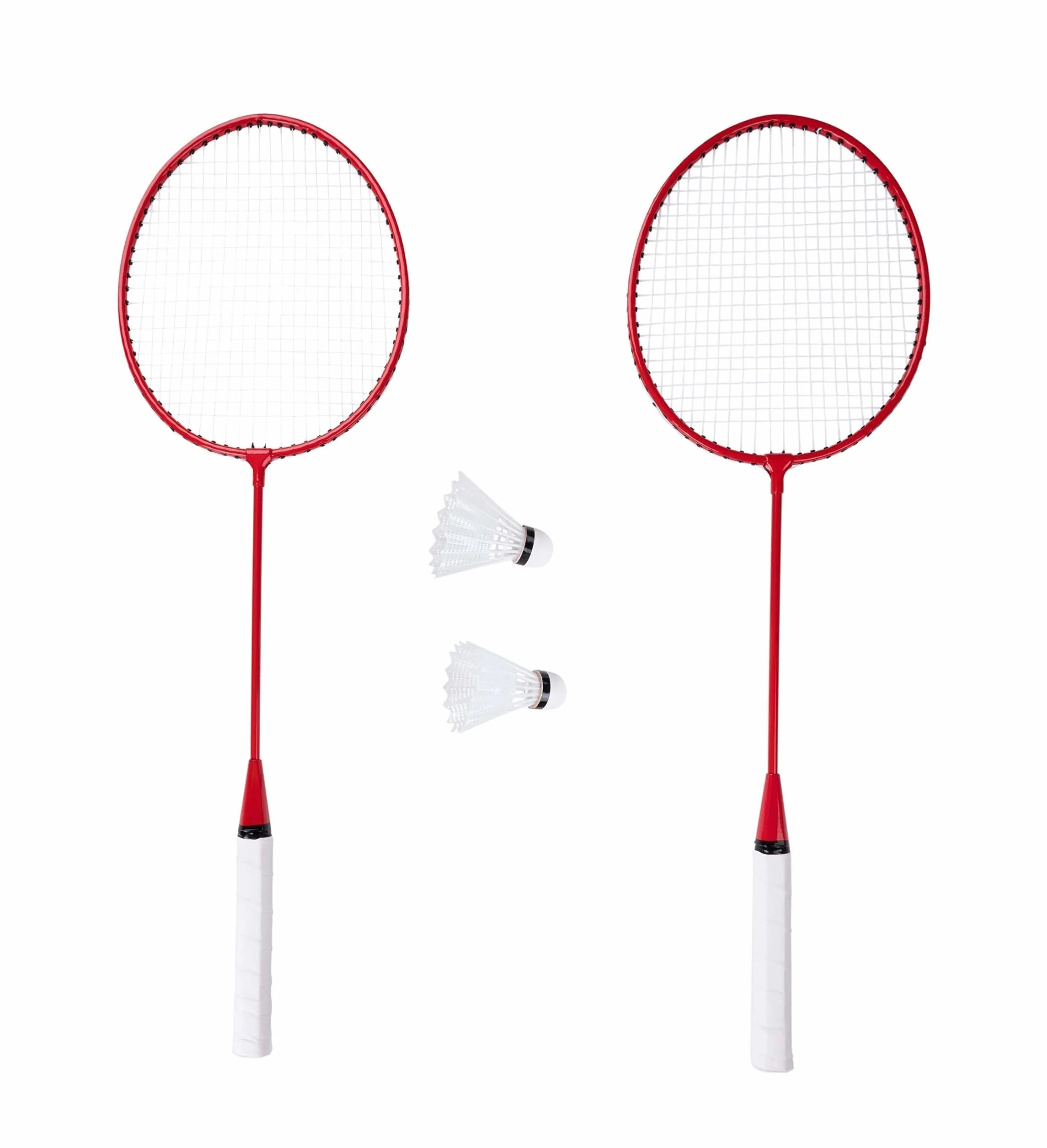 Donnay Juego de bádminton – Juego de voleibol para 2 personas – con volantes, raqueta de bádminton y red – Juego completo con bolsa de viaje – Red de voleibol 155 x 300 cm – para jardín y camping –