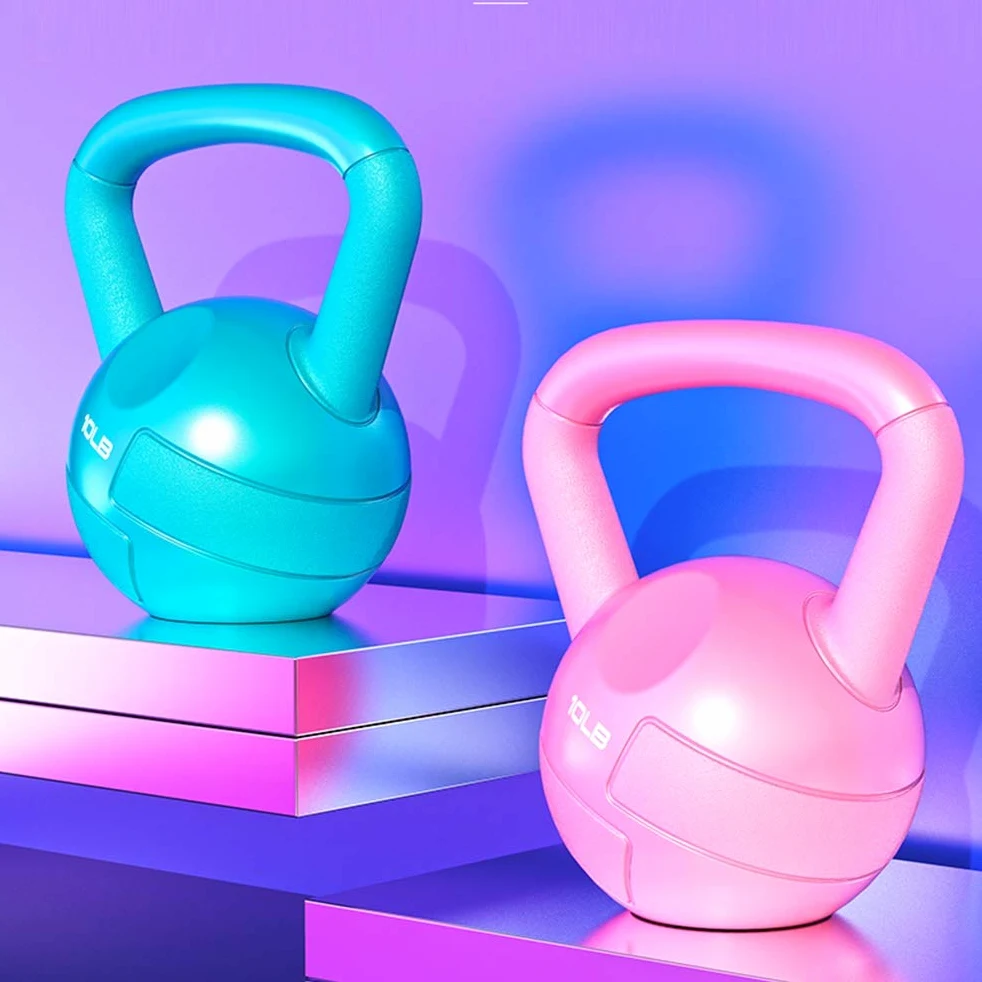 Pesas Rusas Pesas Rusas De Hierro Fundido De Color, Entrenadores De Fuerza En Hogares Y Gimnasios, Pesas En Forma De Mujer, 5 LB / 10 LB / 15 LB / 20 LB