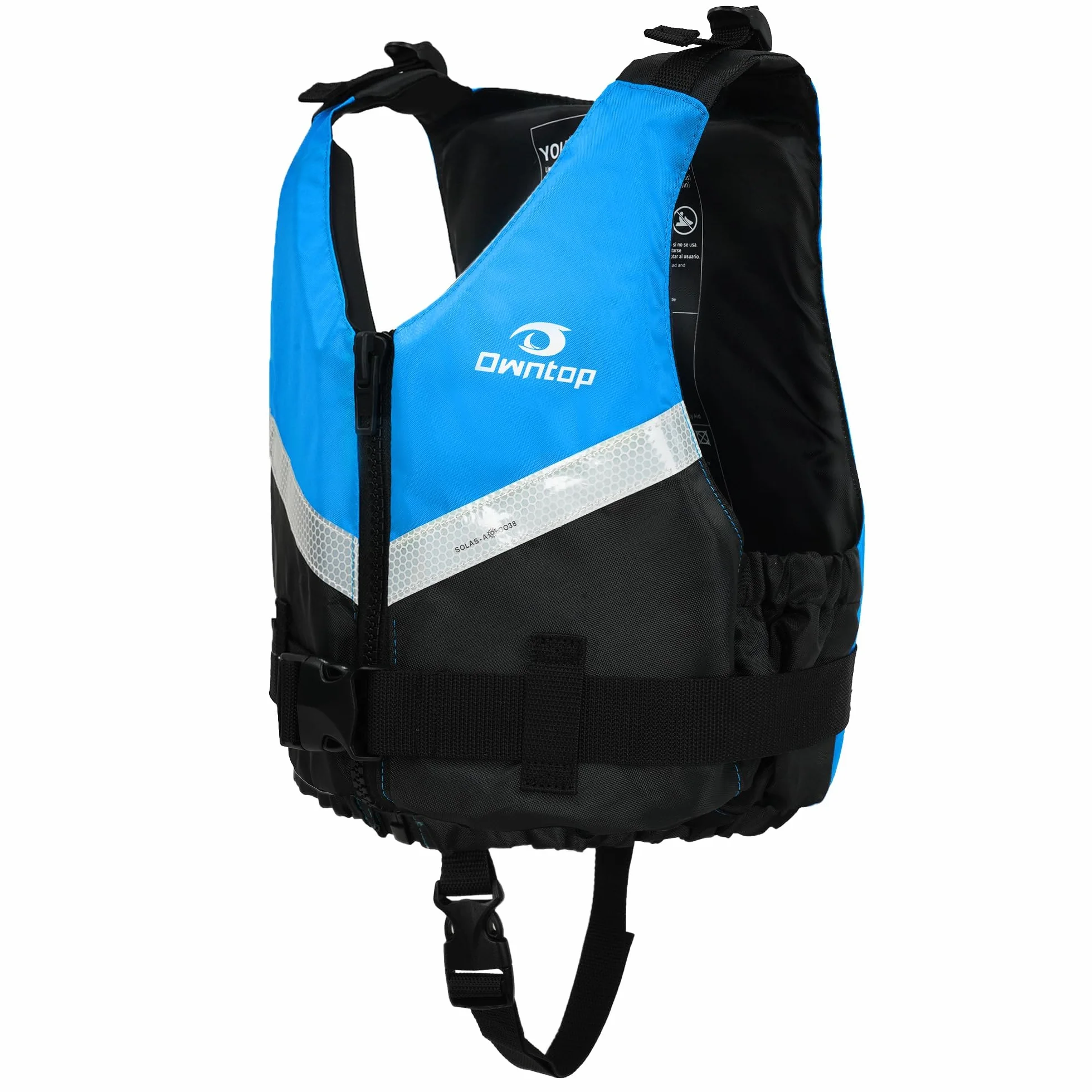Owntop Ayuda a la Flotabilidad para Adultos, Chaleco de Natación Ligero, Chaleco de Flotabilidad Ajustable con Correa de Entrepiema para Kayak, Pesca y Paddle Surf
