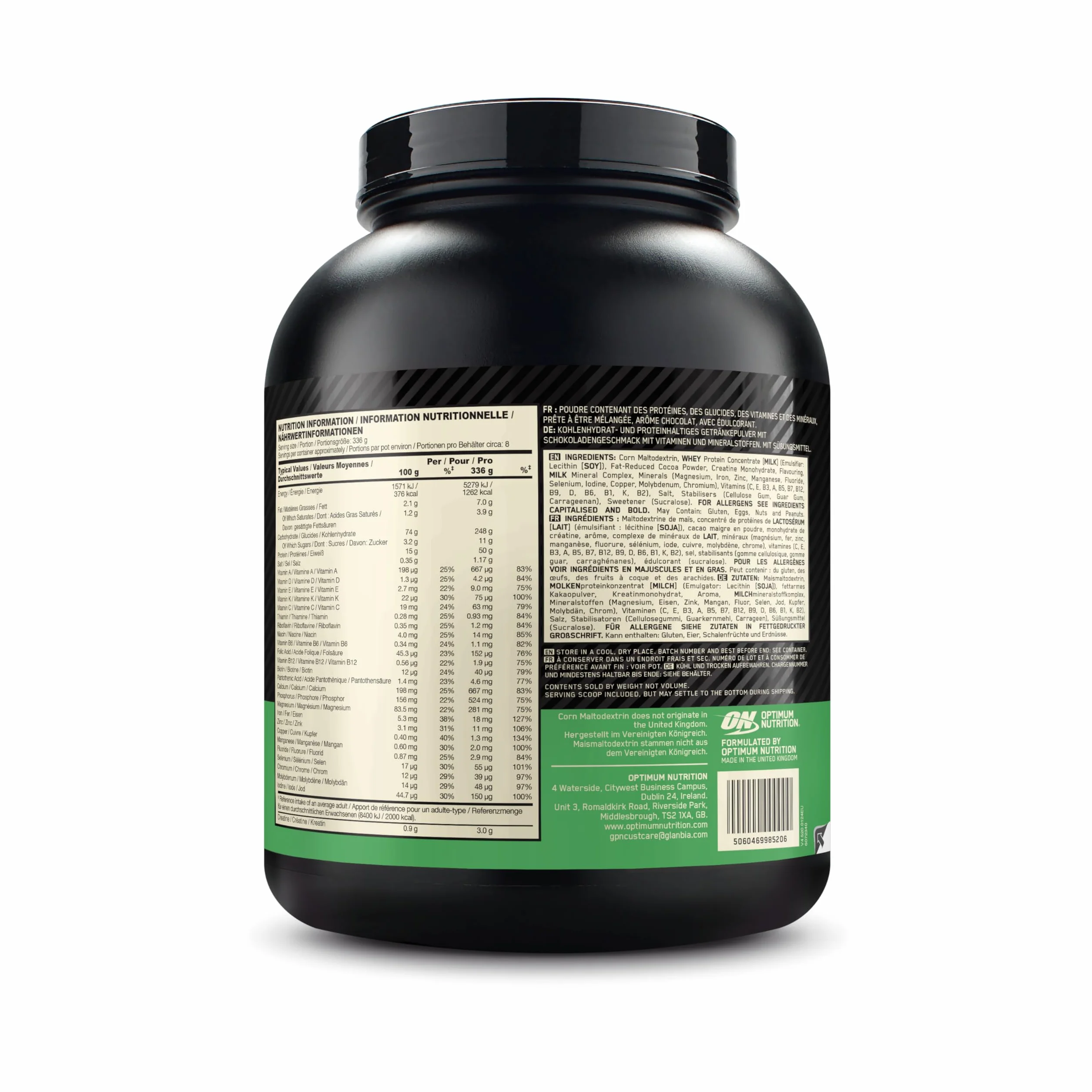 Optimum Nutrition Serious Mass Proteína para Ganar Peso, Chocolate, 2.73kg
