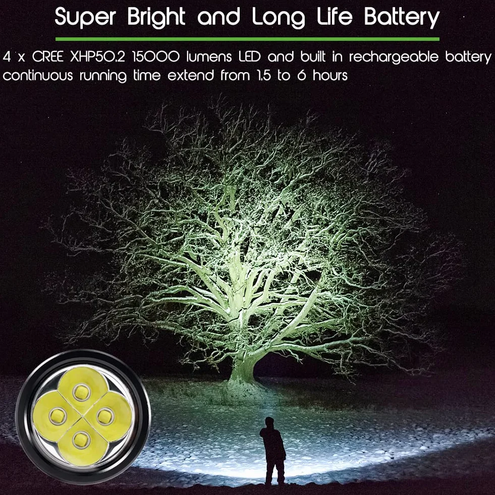 APLOS AP150 - Luz de buceo - 15000 lúmenes, resistente al agua hasta 150 m, potente linterna de buceo