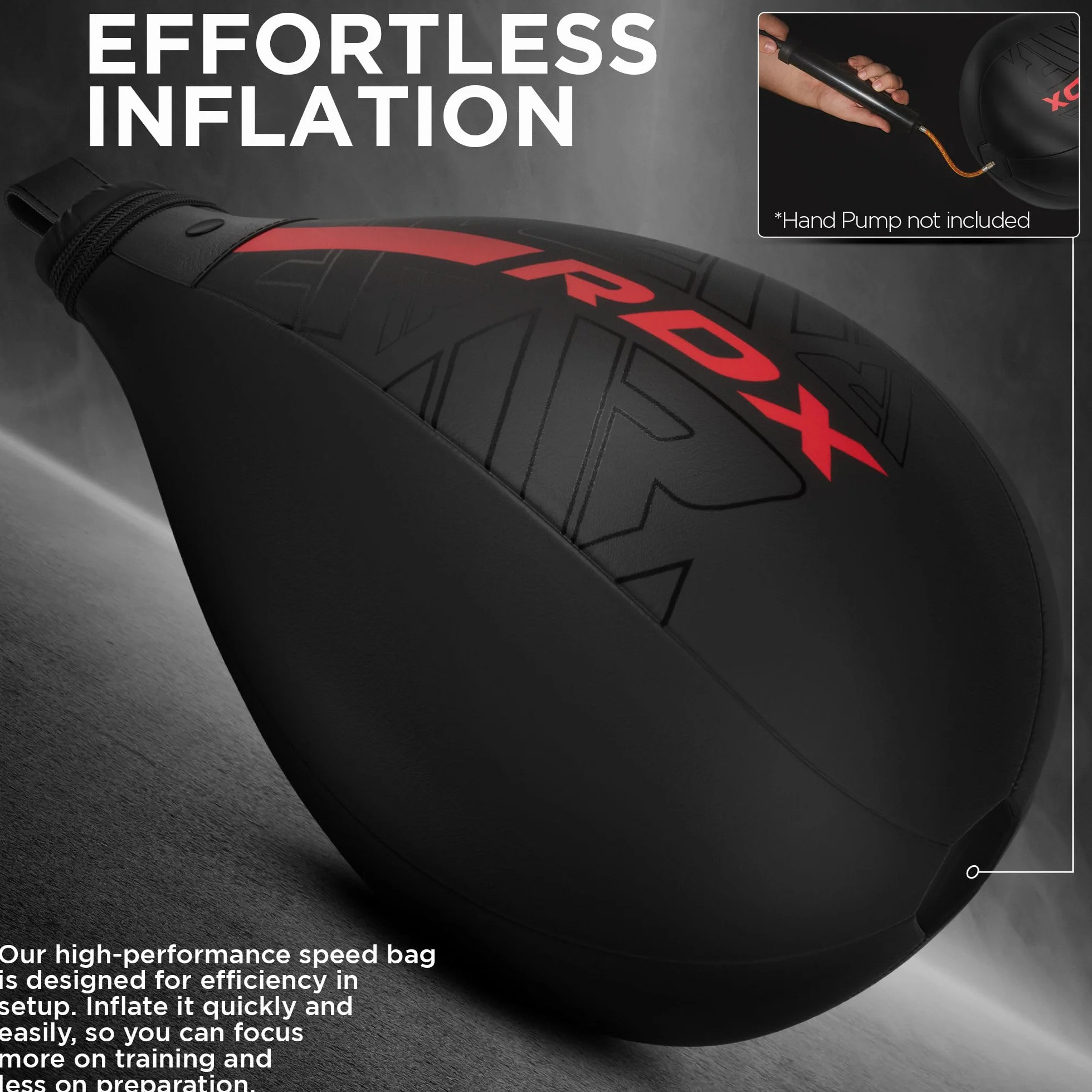 RDX Pera de Boxeo con Giratorio, Cuero Maya Hide, Bolsa de Velocidad MMA con Vejiga Extra, Saco de Velocidad Rapida para Kick Boxing Gimnasio Saco de Boxeo Fitness Gimnasio Combat Sport Set