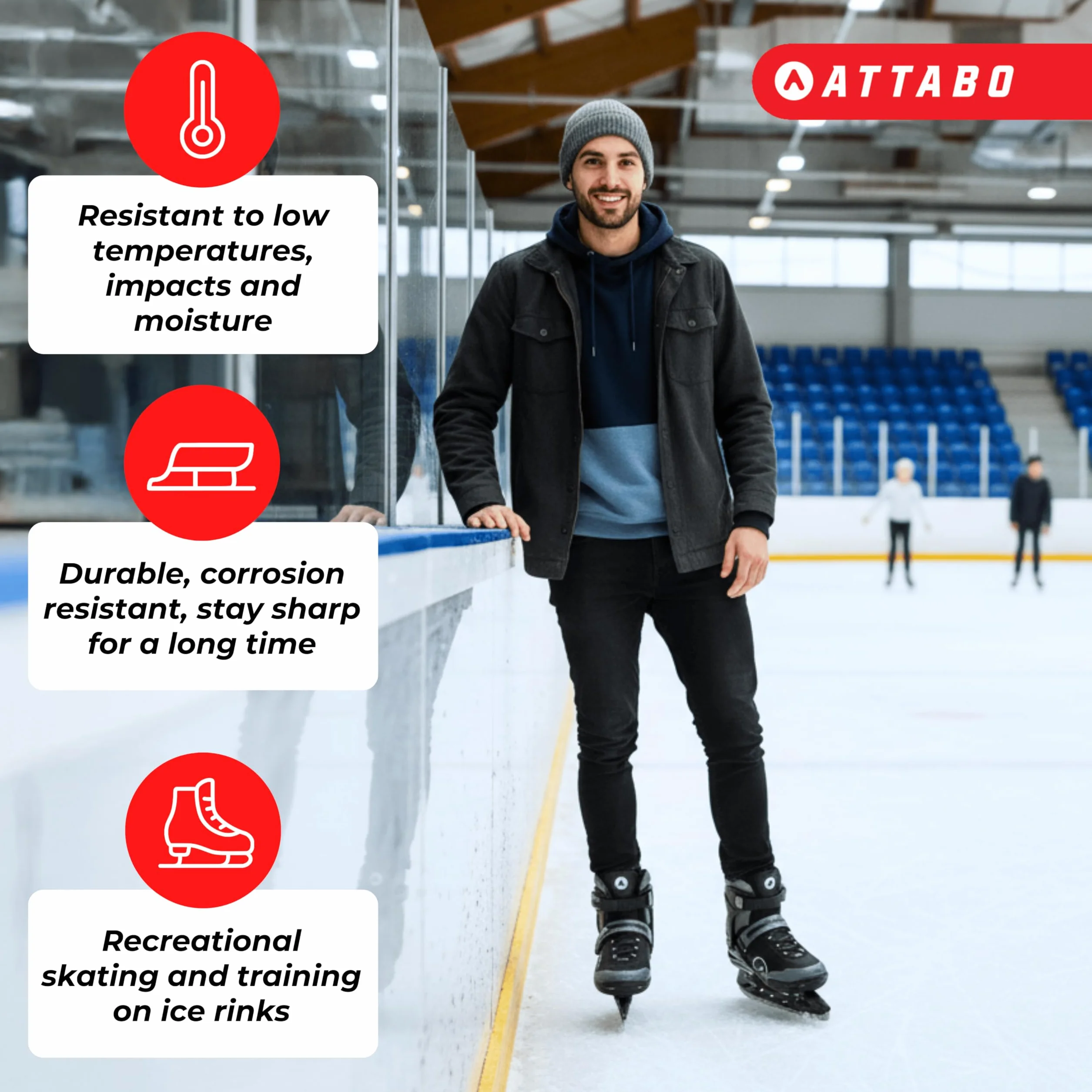 ATTABO Tora Patines de Hielo Hombre