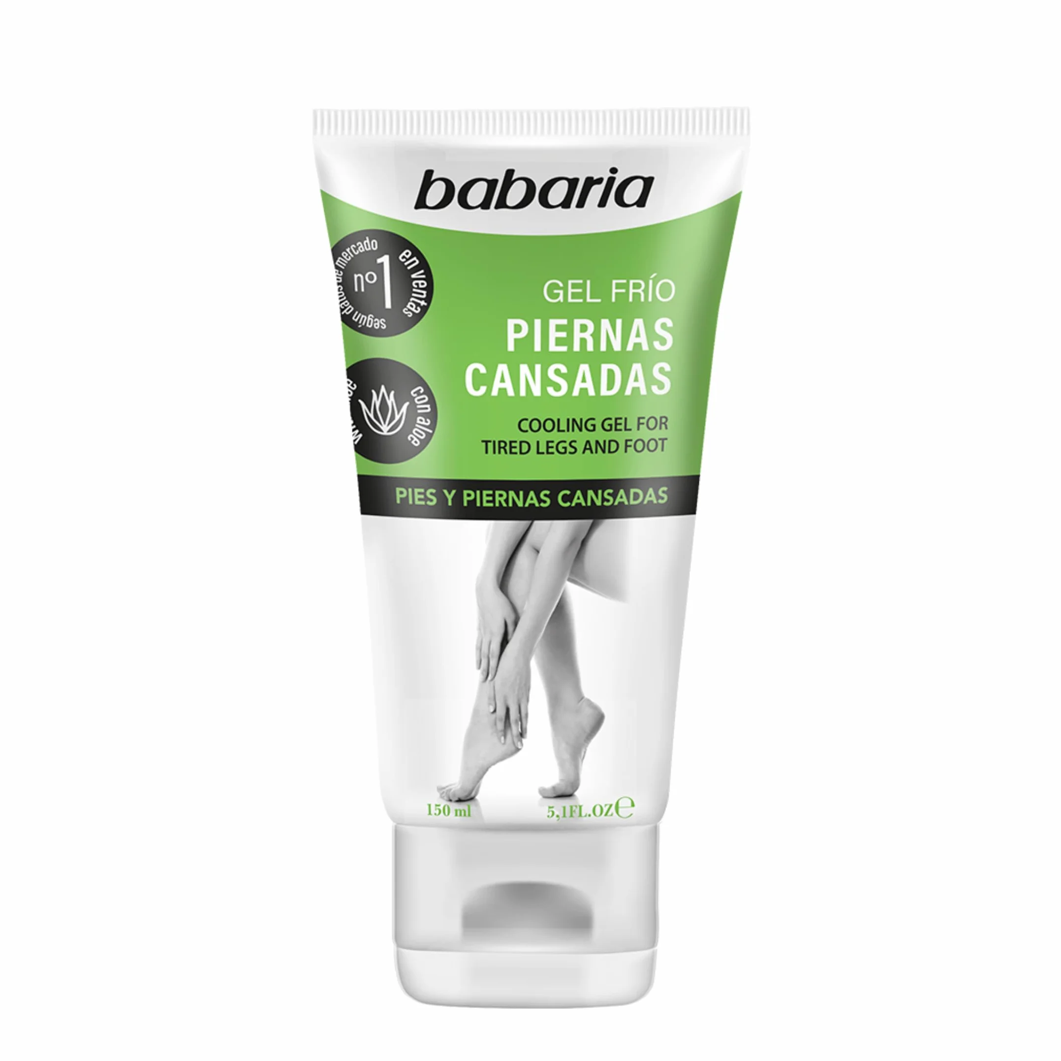Babaria Gel Frio Piernas Cansadas 150ml Crema Antiinflamatoria Hidratante Aloe Vera Circulacion