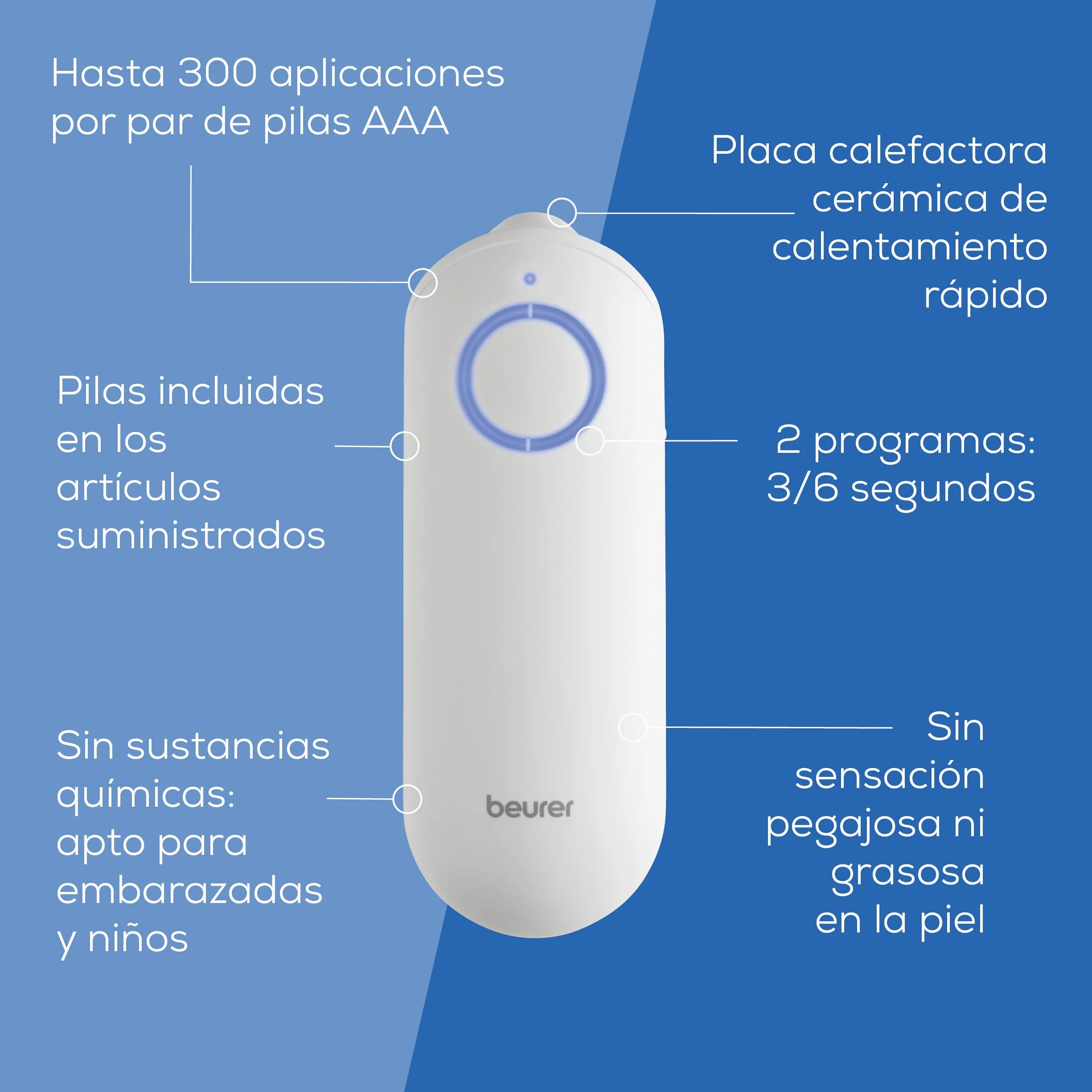 Beurer BiteX Original BR 60 Dispositivo para picaduras de insectos, bolígrafo térmico eléctrico