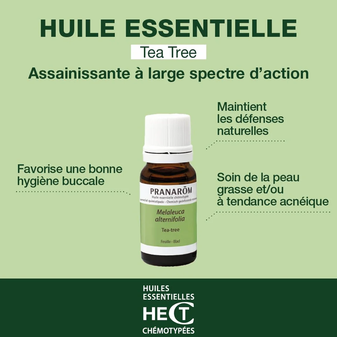PRANARÔM Aceite Esencial Árbol del Té (Tea Tree) HECT 100% Puro 10 ml
