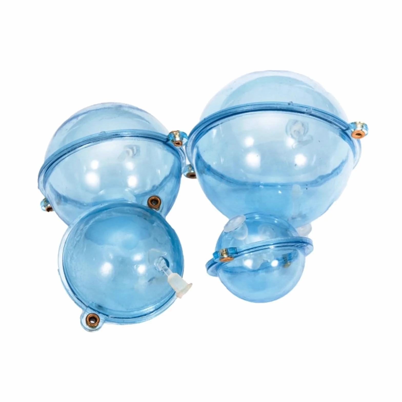 10 piezas de flotador de pesca con bolas redondas transparentes, superficies de burbujas huecas, flotadores de burbujas de agua, aparejos fáciles de usar