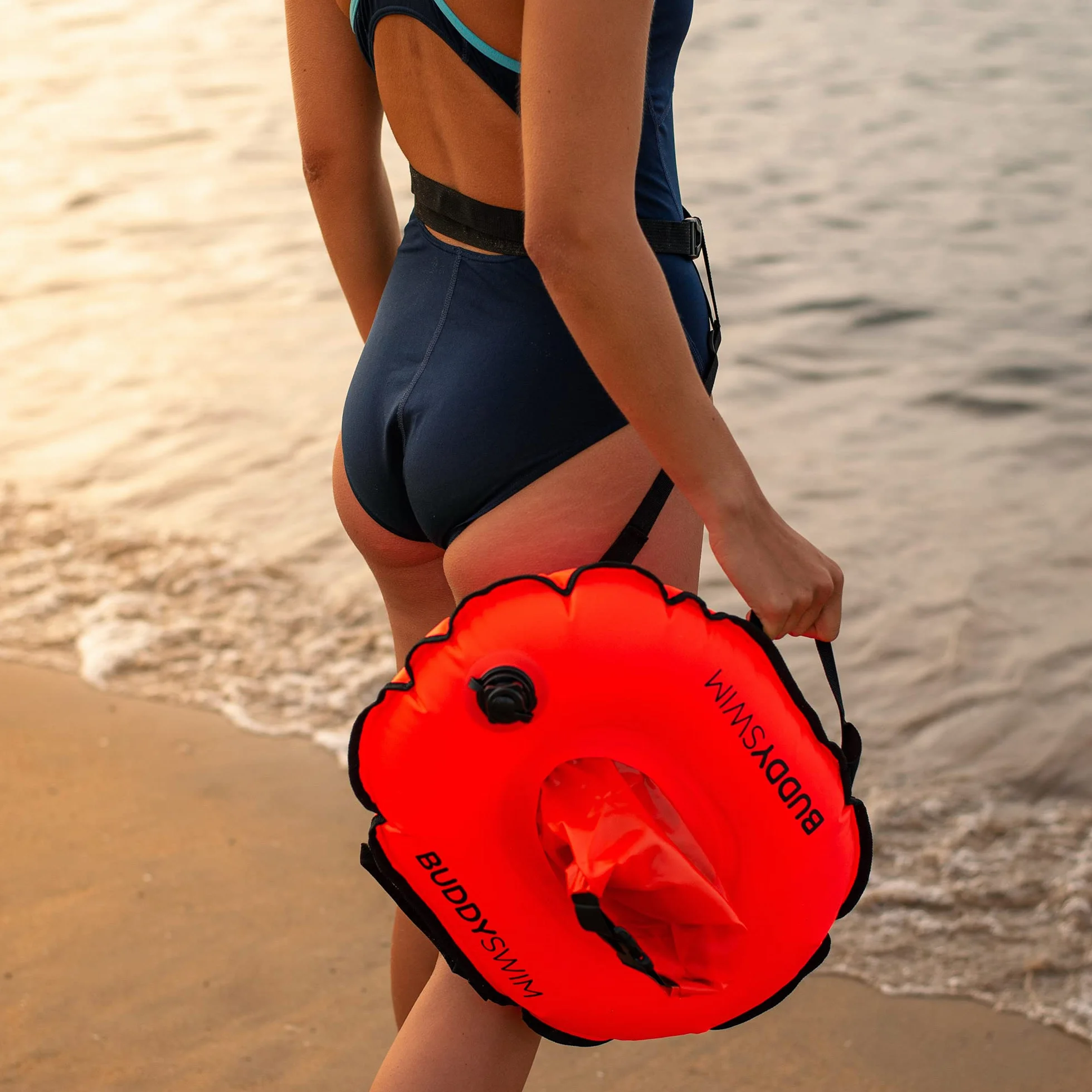 Hydrastation 10 L Boya de Natación Aguas Abiertas con Bolsa Estanca Central y Funda Impermeable para Móvil