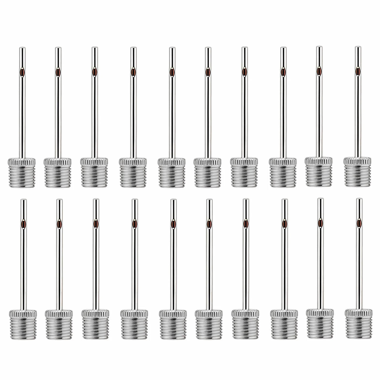 20 agujas de bomba de bola de acero inoxidable, agujas universales compatibles con bomba de fútbol, bomba de baloncesto para pelotas deportivas como fútbol, baloncesto, voleibol