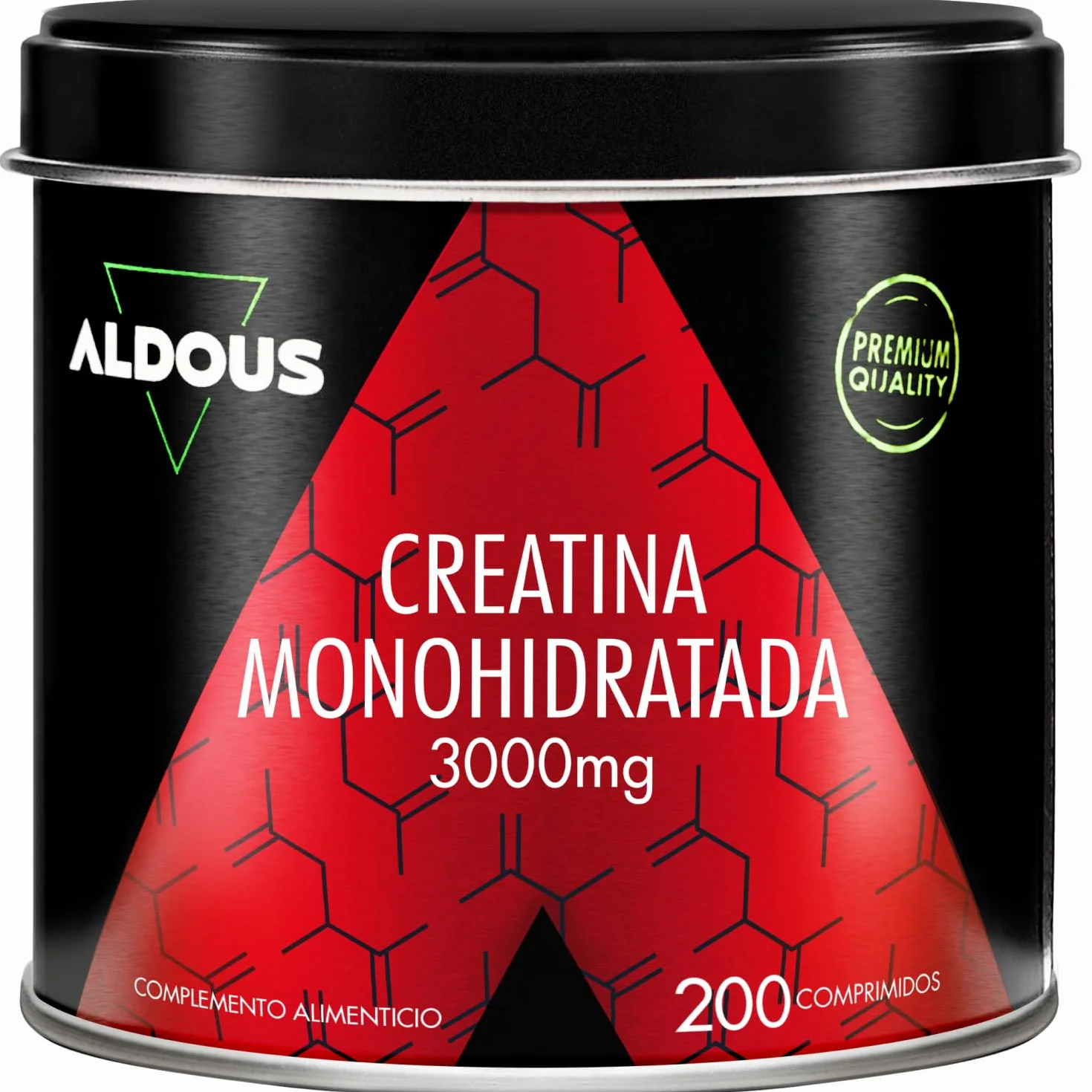 Creatina Monohidratada 3000mg 200 Comprimidos Fáciles de Partir Recuperador Muscular Suplemento Deportivo ALDOUS