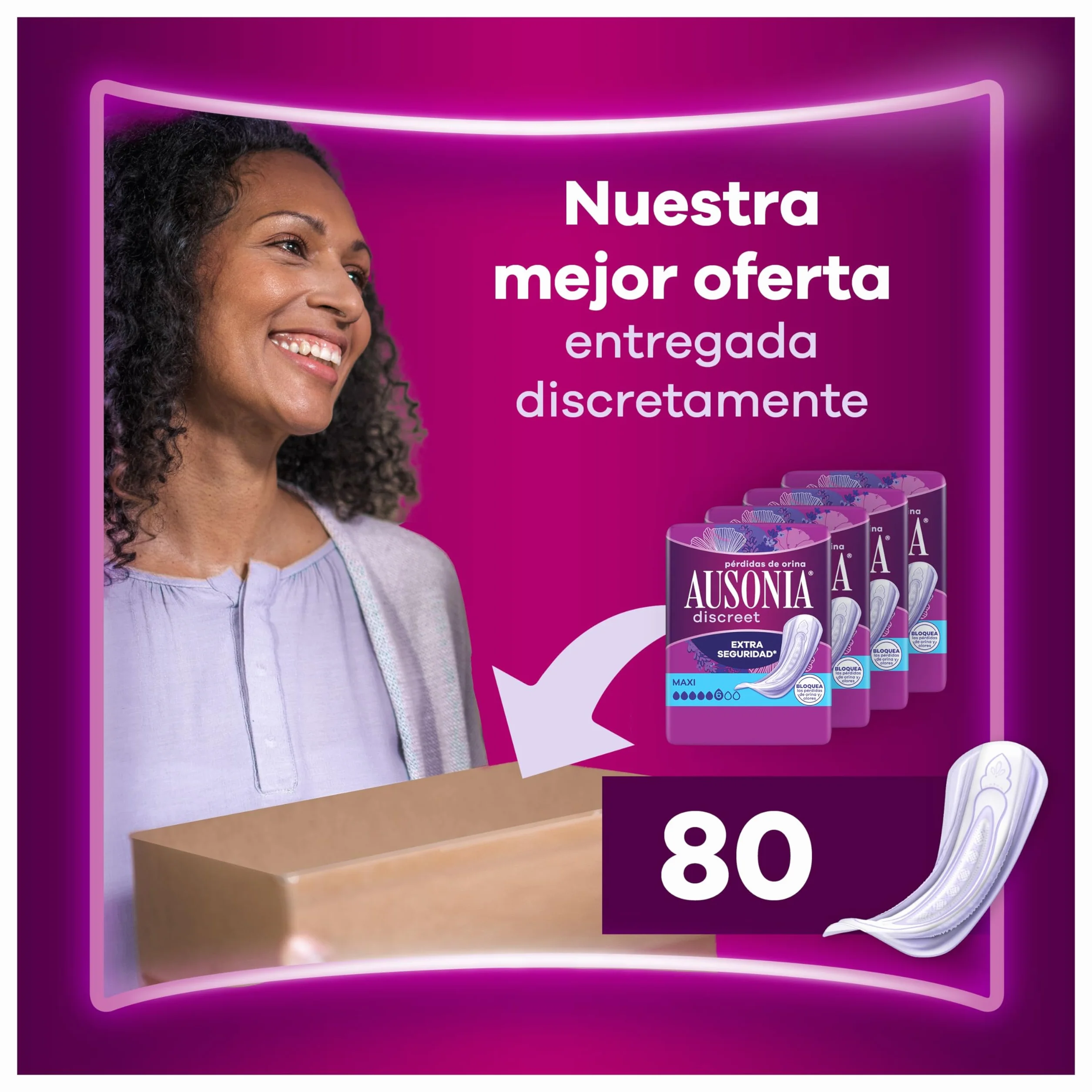 Ausonia Discreet Compresas Maxi Pack 40 Para Pérdidas De Orina Mujer Extra Segura
