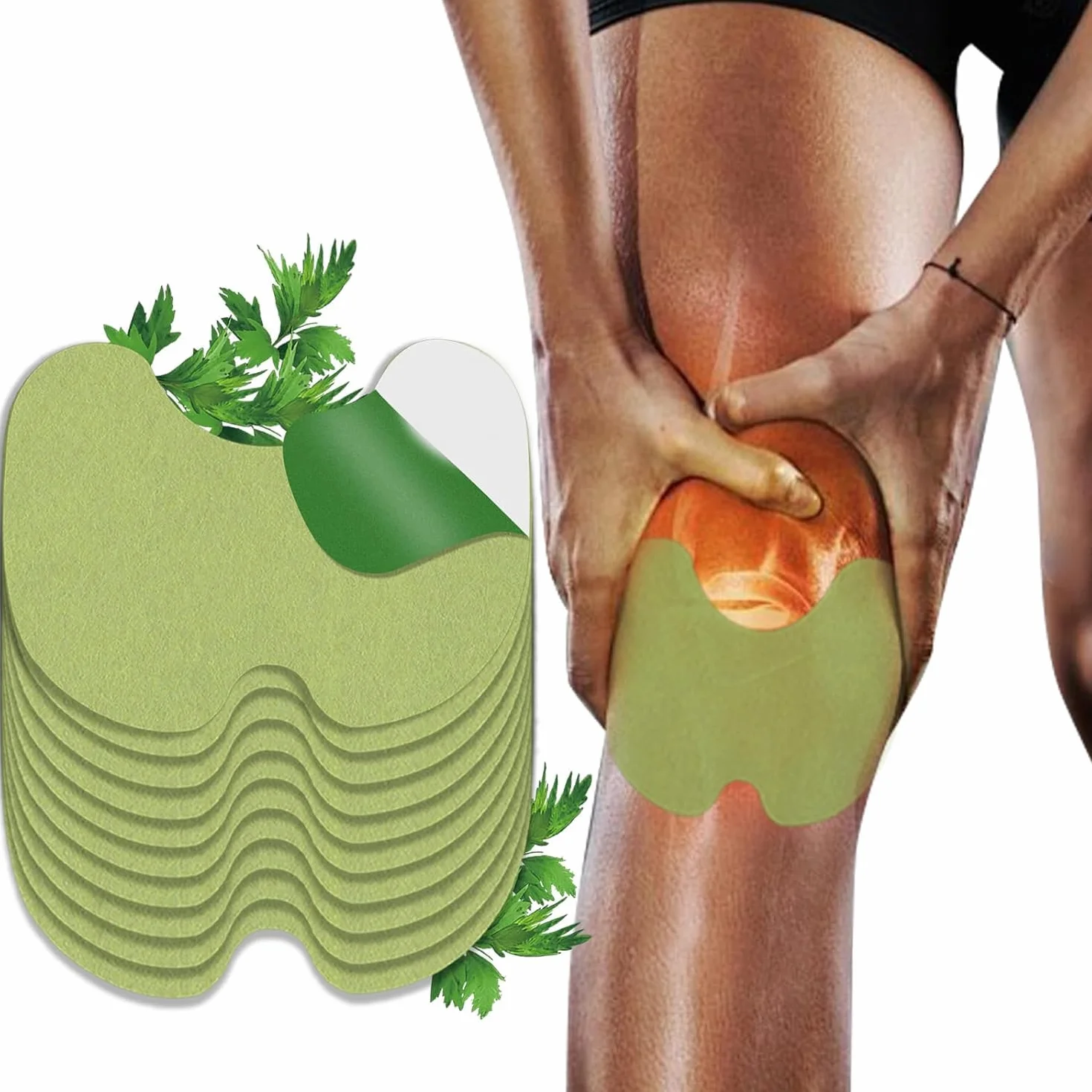 Parche de Ajenjo para Aliviar el Dolor, 30 Parches para Rodilla, Espalda, Hombros y Cuello