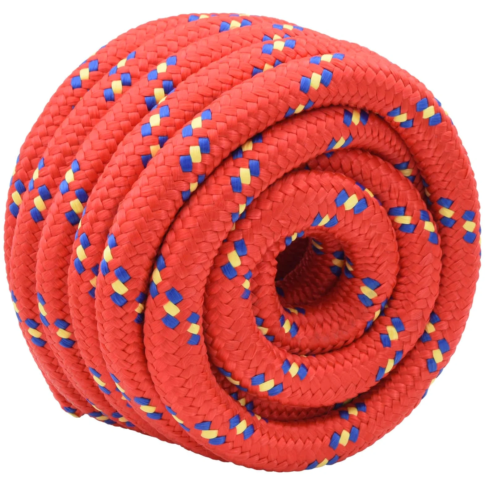 Cuerda para barco, 10 m, color rojo, 3 cm, polipropileno, resistente y resistente a la intemperie, para barco, camping, exterior, vela, versátil, para atar, tensar y asegurar