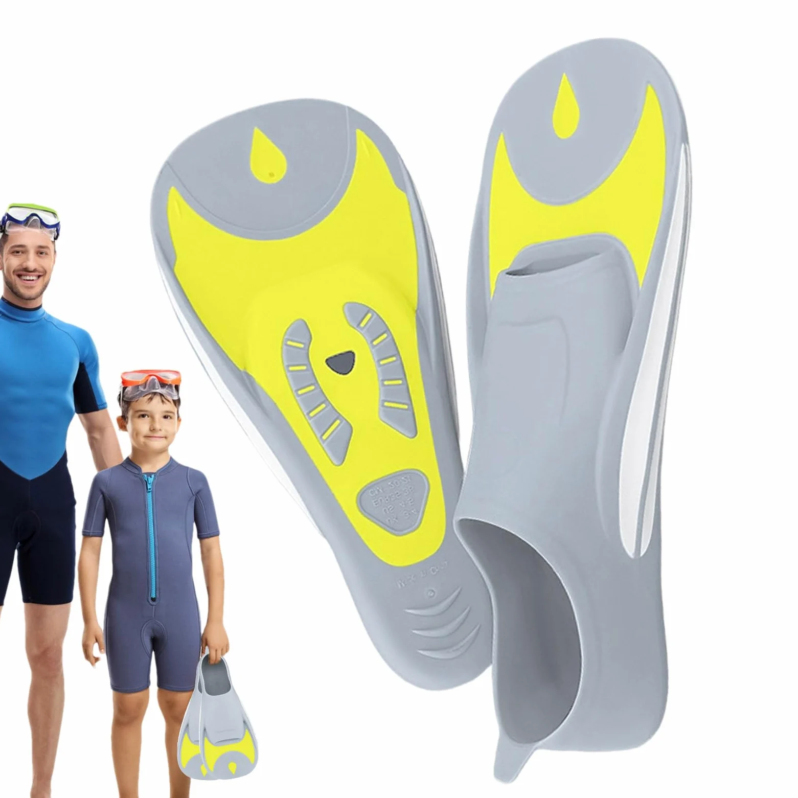 Aletas de natación compactas, suaves, ajustables, cómodas, ligeras, accesorios de piscina para equipamiento para niños, surf, apnea, adultos, buceo, viajes