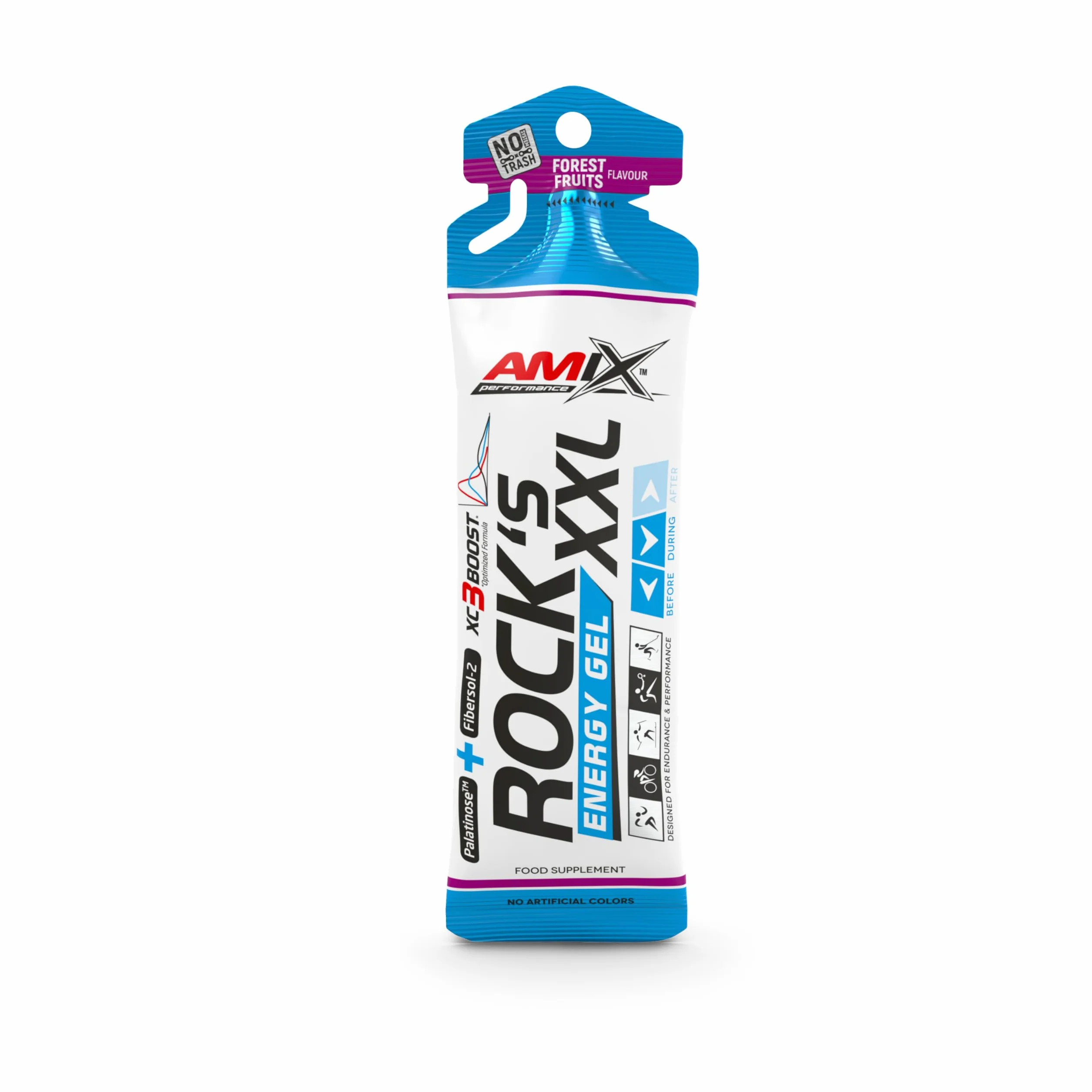 Amix Rock's Energy Gel XXL 24x65g Gel Energetico con Carbohidratos y Vitaminas