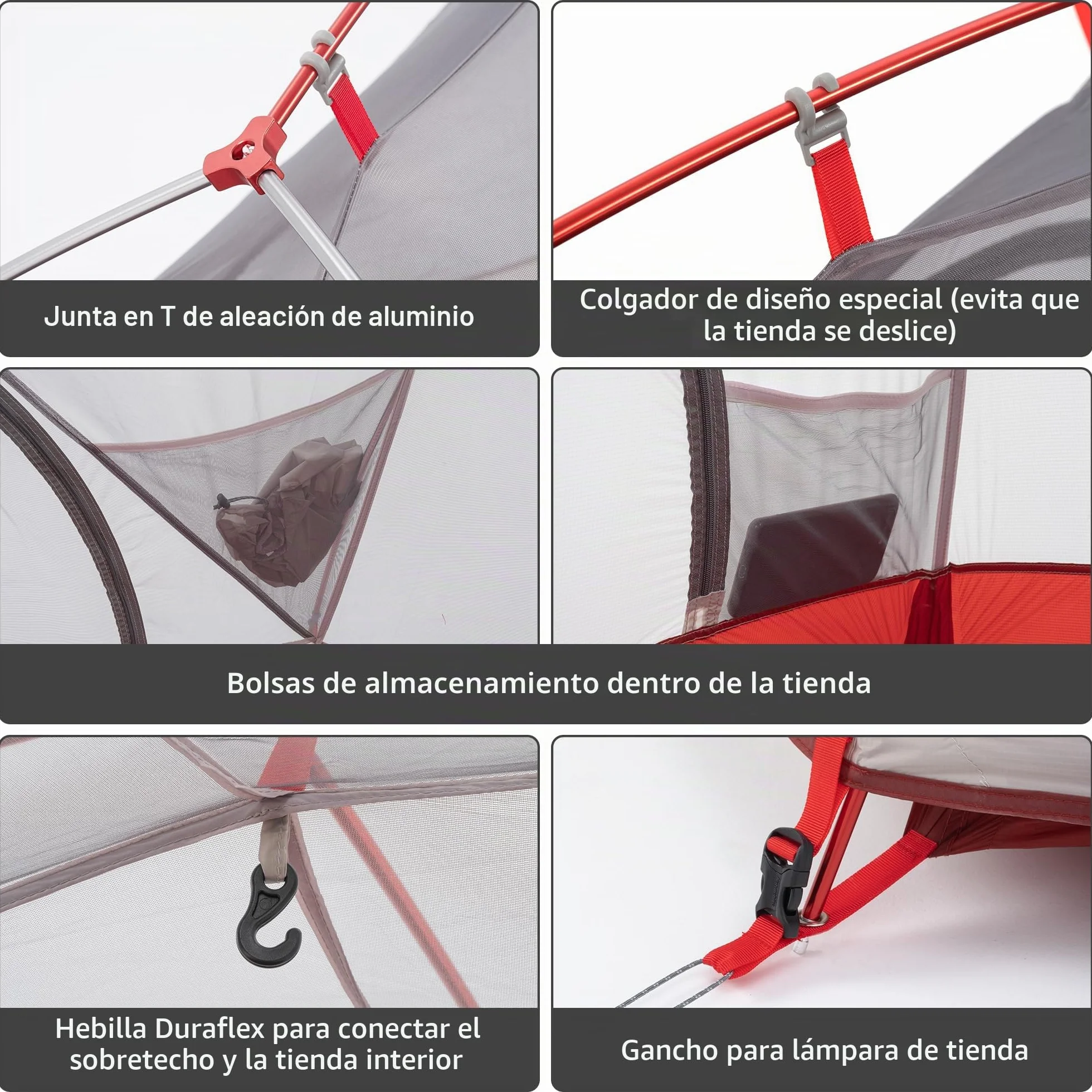 Naturehike Star-River Tienda de Campaña Ultraligera Doble Capa 2 Personas Impermeable Mochilero