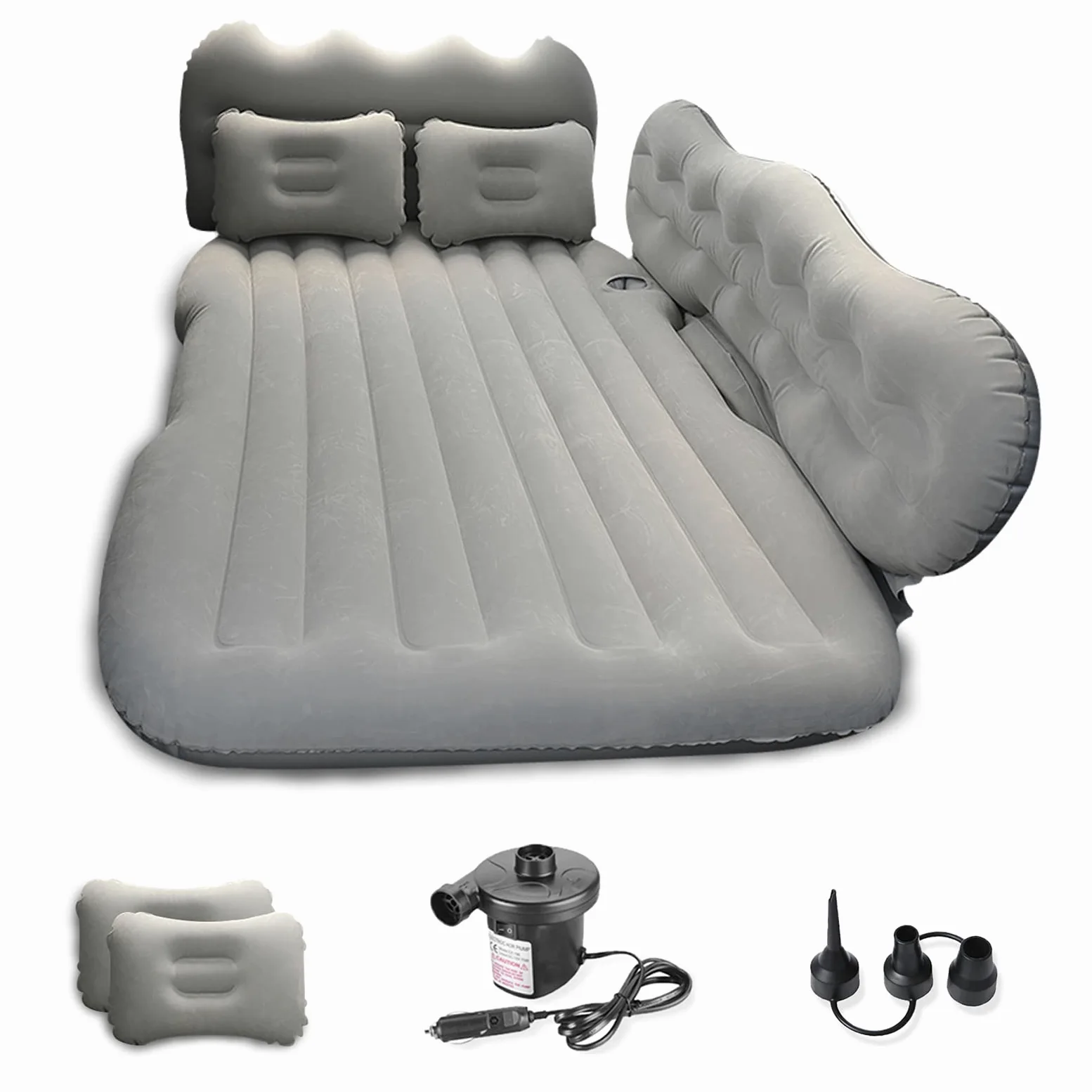 Ergocar Colchon Coche SUV MPV Sofá Inflable Portátil Bomba de Aire Eléctrica Plegable Doble Cama Colchones de Aire para Coche Camping para Viajes al Aire Libre, Piscina, Playa