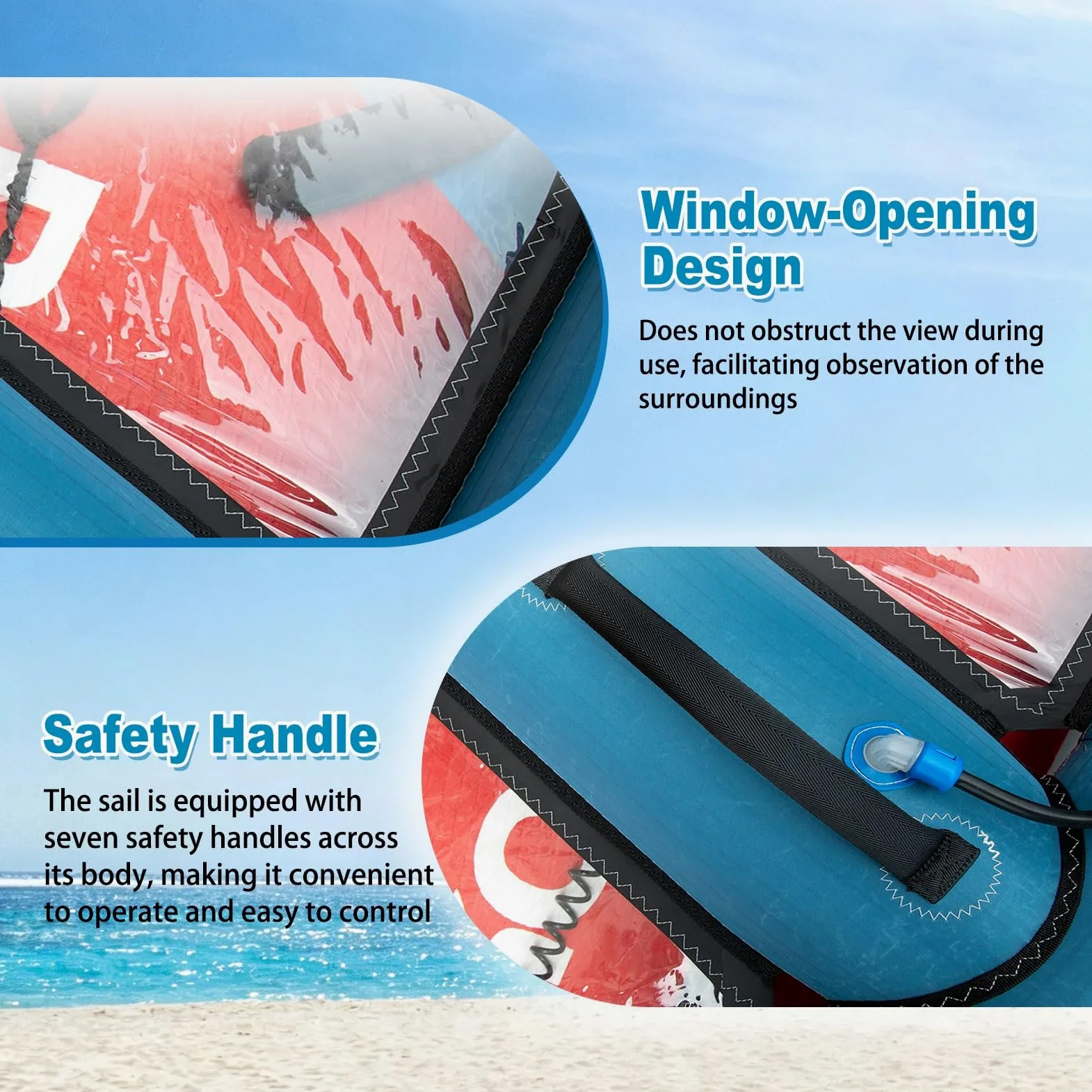 Vela Paddle Board Hinchable con Tejido Reforzado Sup | Vela Portátil Con Ventana PVC, Bomba, Bolsa Transporte Y Base Articulada Para Actividades Náuticas