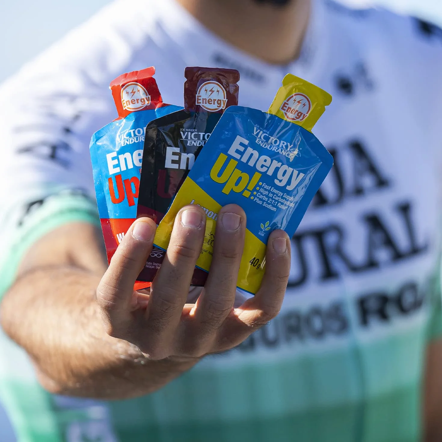 VICTORY ENDURANCE Energy Up Gel Cafeína Sabor Cola, con cafeína, con plus de sodio, 40 g (Paquete de 24)