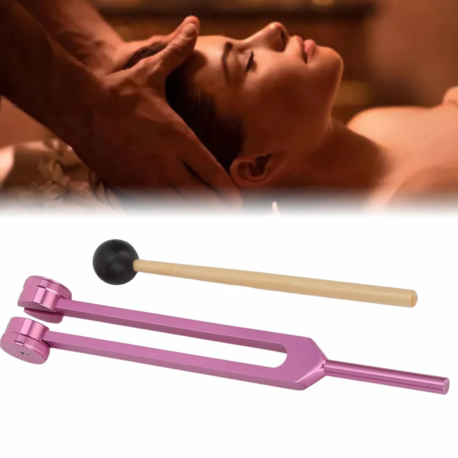 Juego de Diapasones Sanadores 128Hz de Aluminio con Llave Allen y Martillo para Yoga y Meditación