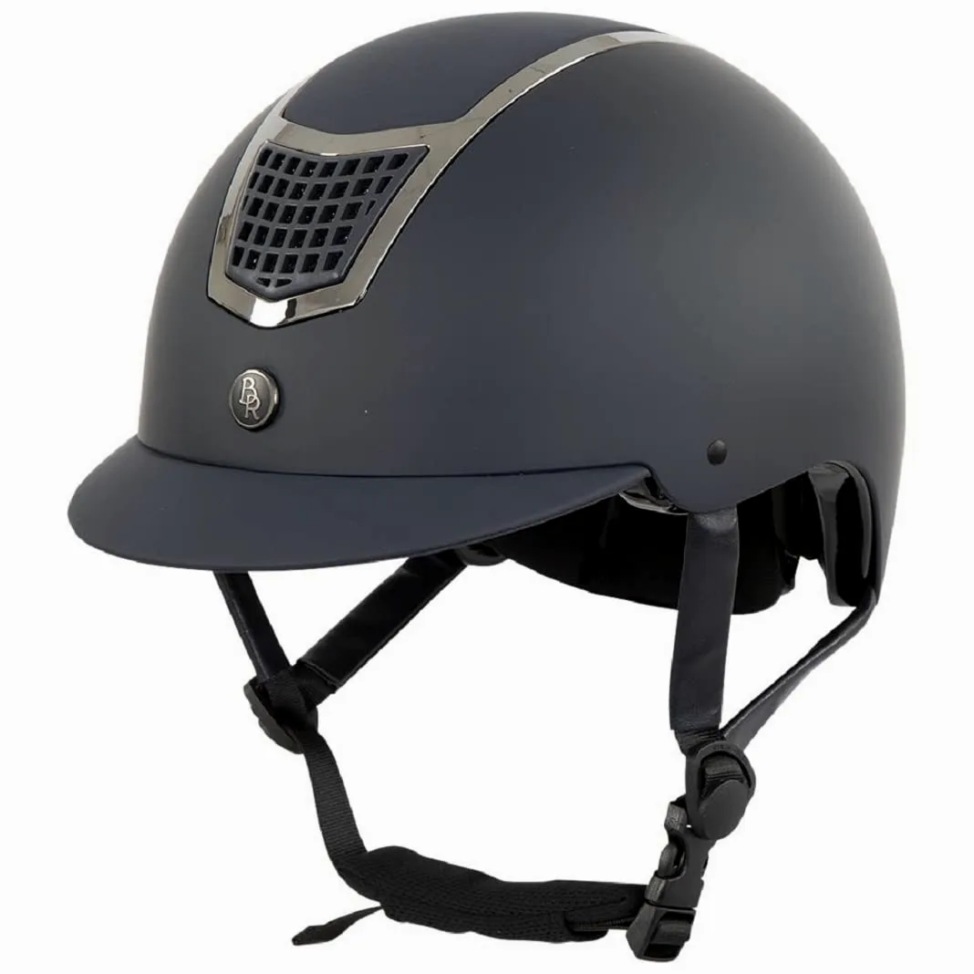 BR Lambda Painted - Casco de equitación (talla 56-58), color azul marino