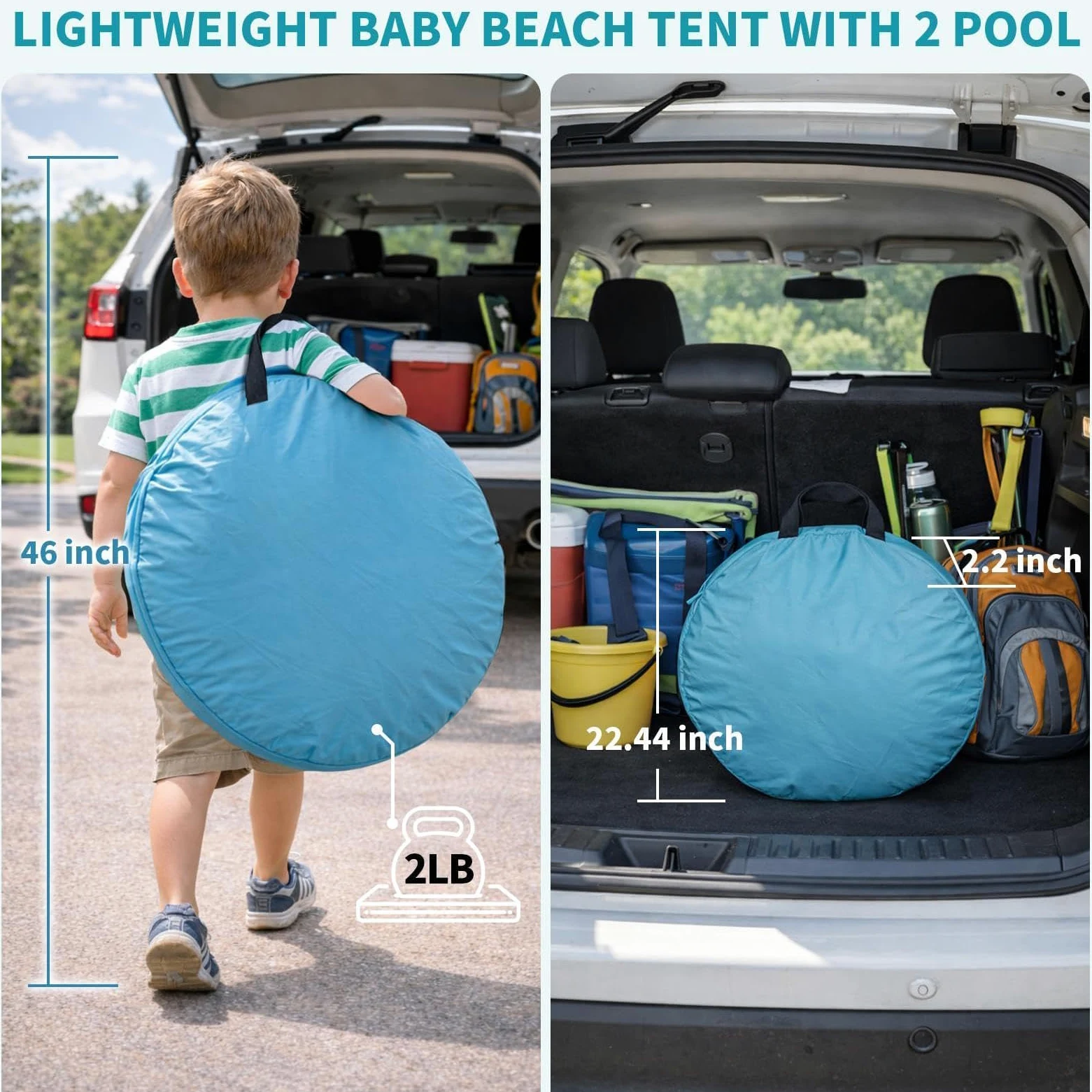 Tienda Pop-up para Niños Protección Solar UV contra el Sol | Pop-Up para Playa para Campamento de Verano, Natación, Jardín y Guardería